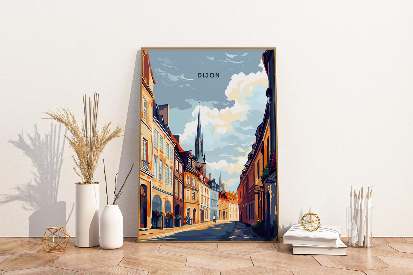 Dijon France Travel Print Poster - Pitchers Design