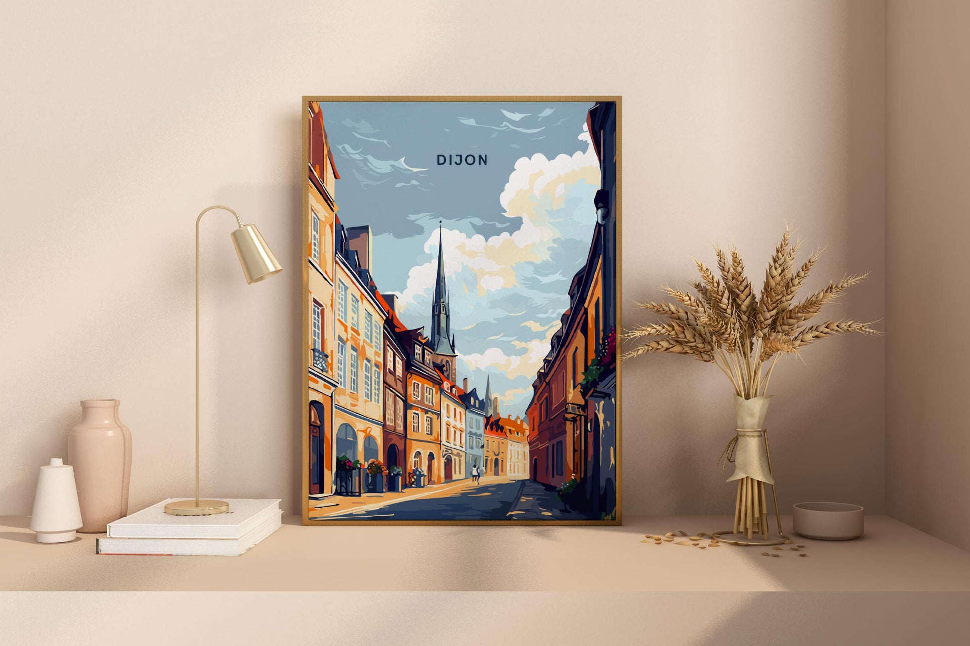 Dijon France Travel Print Poster - Pitchers Design