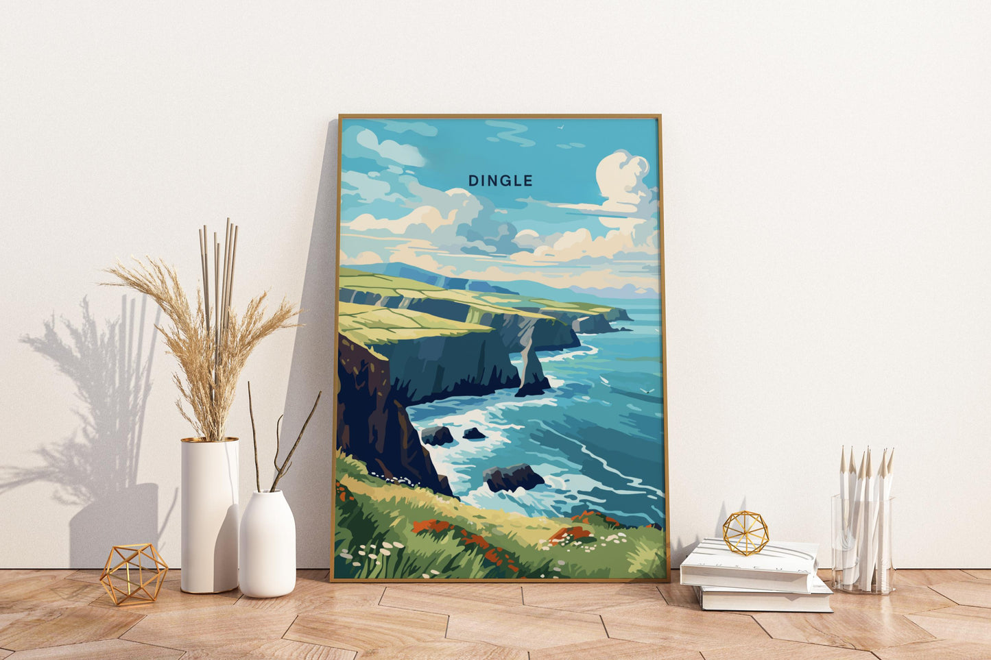 Dingle Ireland Travel Print Poster - Pitchers Design