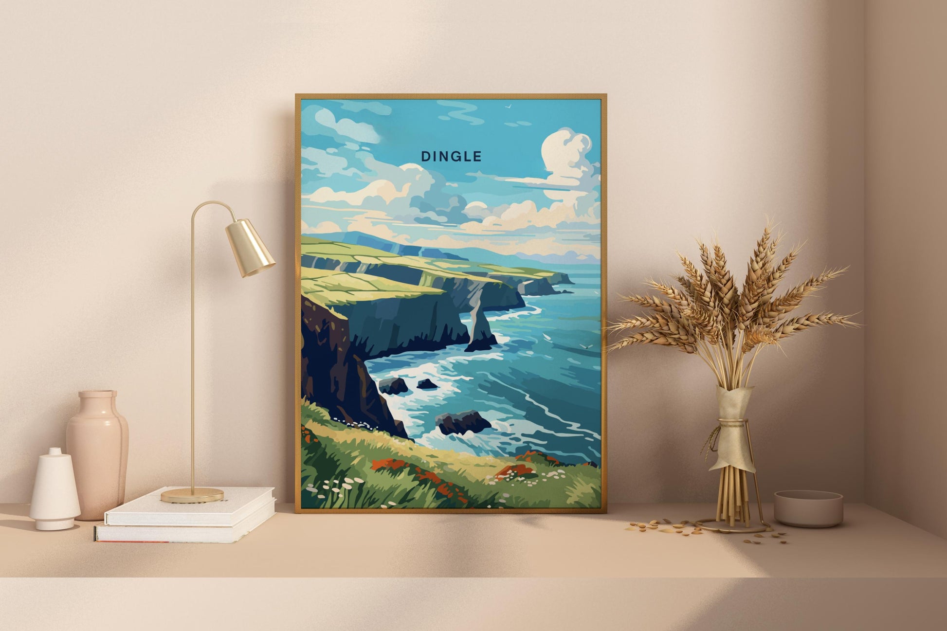 Dingle Ireland Travel Print Poster - Pitchers Design