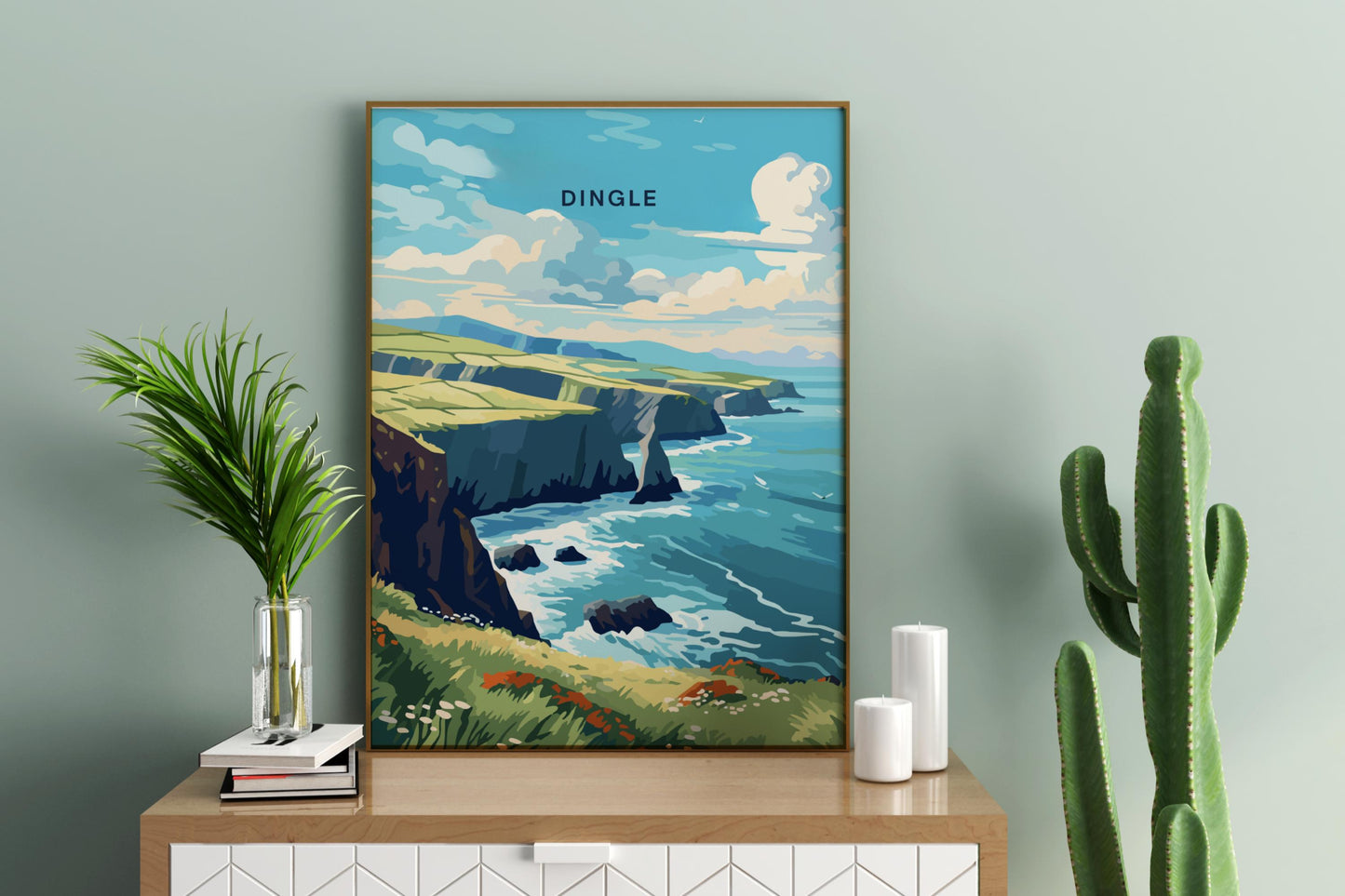 Dingle Ireland Travel Print Poster - Pitchers Design