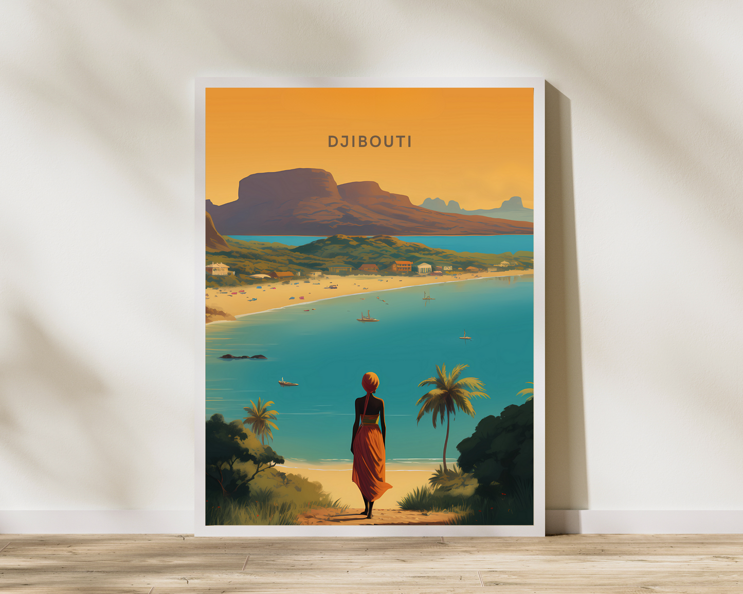 Djibouti Travel Poster Print - Pitchers Design