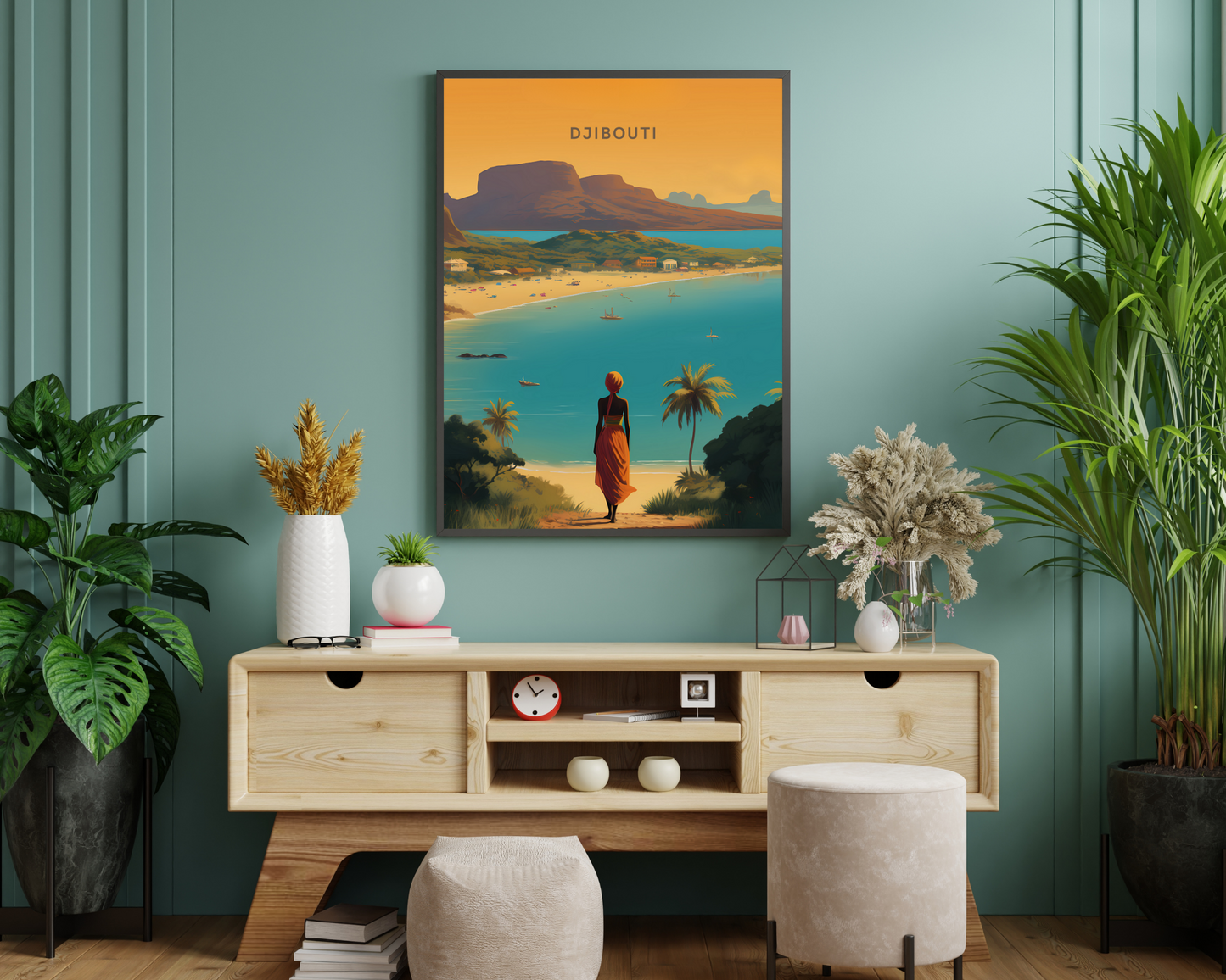 Djibouti Travel Poster Print - Pitchers Design