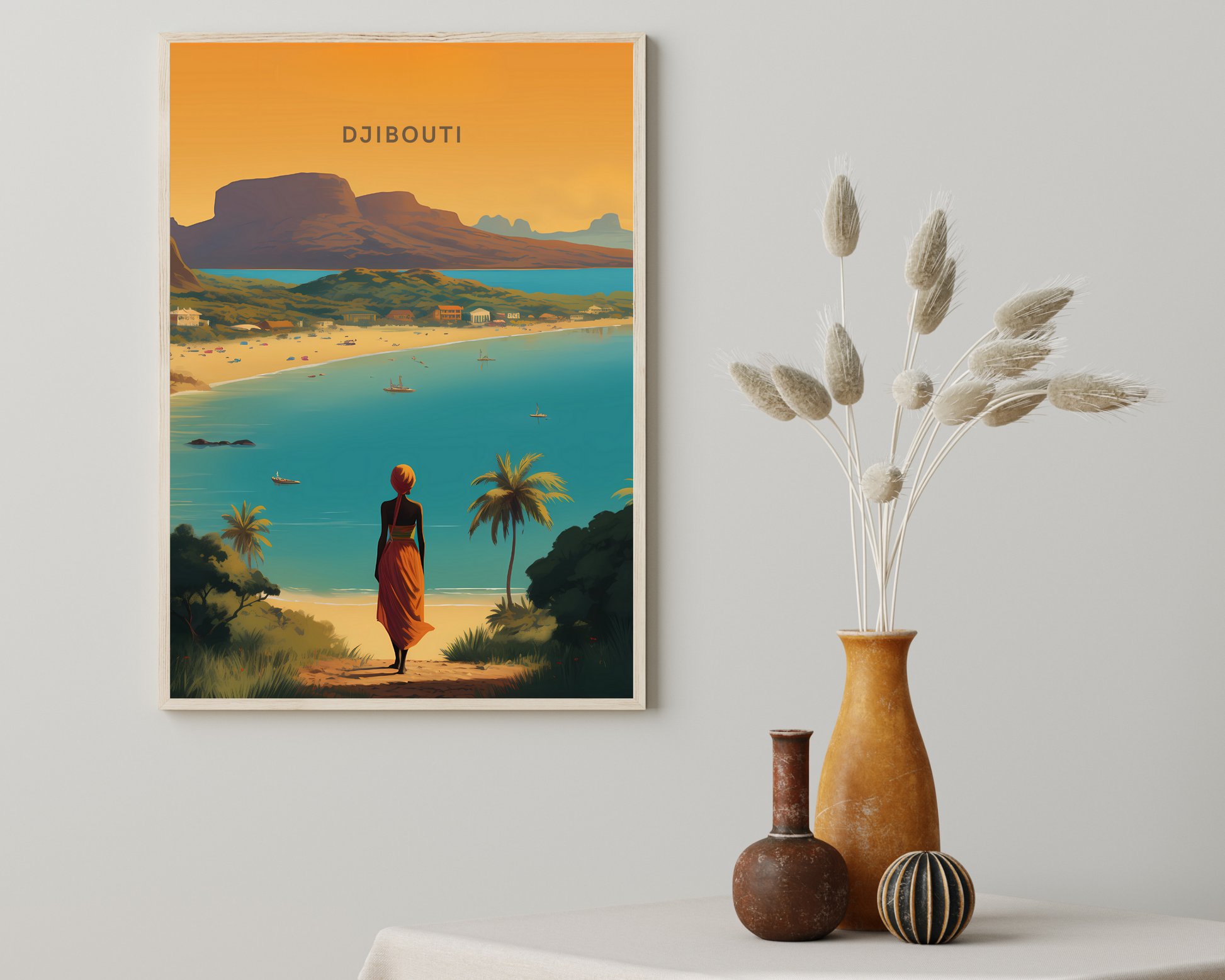 Djibouti Travel Poster Print - Pitchers Design