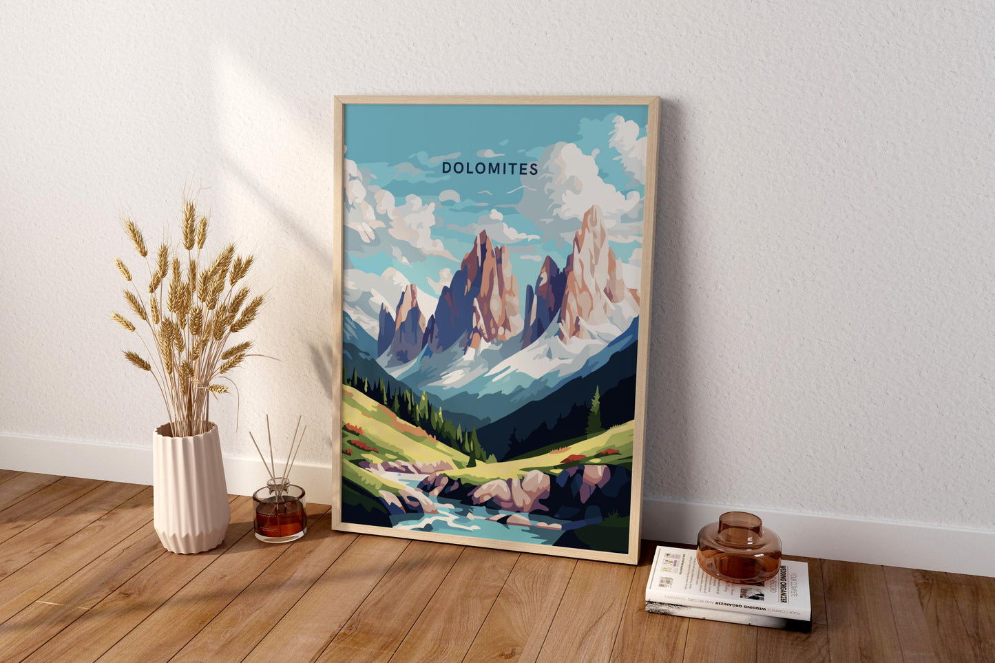 Dolomites Italy Travel Print Poster - Pitchers Design