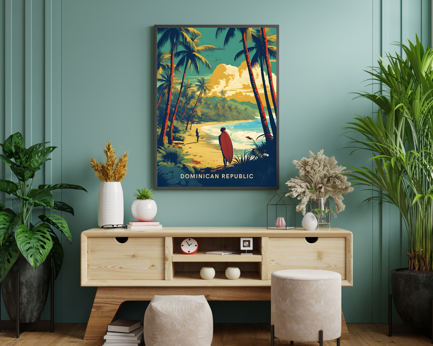 Dominican Republic Travel Poster Print - Pitchers Design