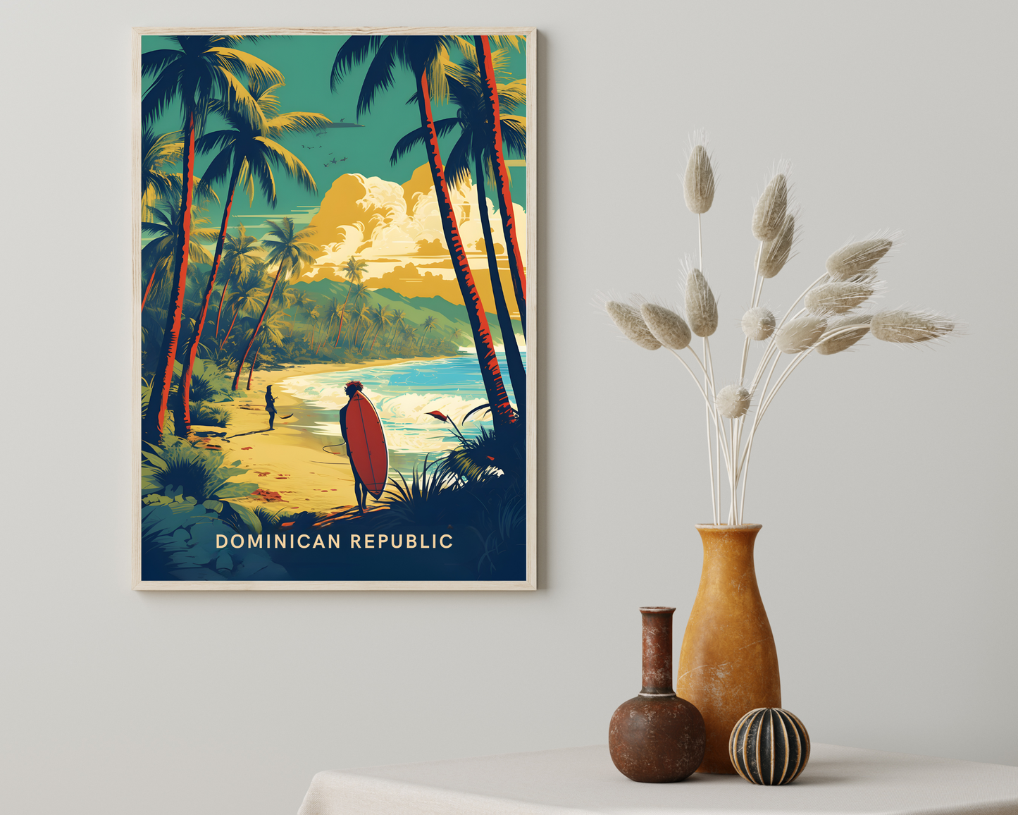 Dominican Republic Travel Poster Print - Pitchers Design