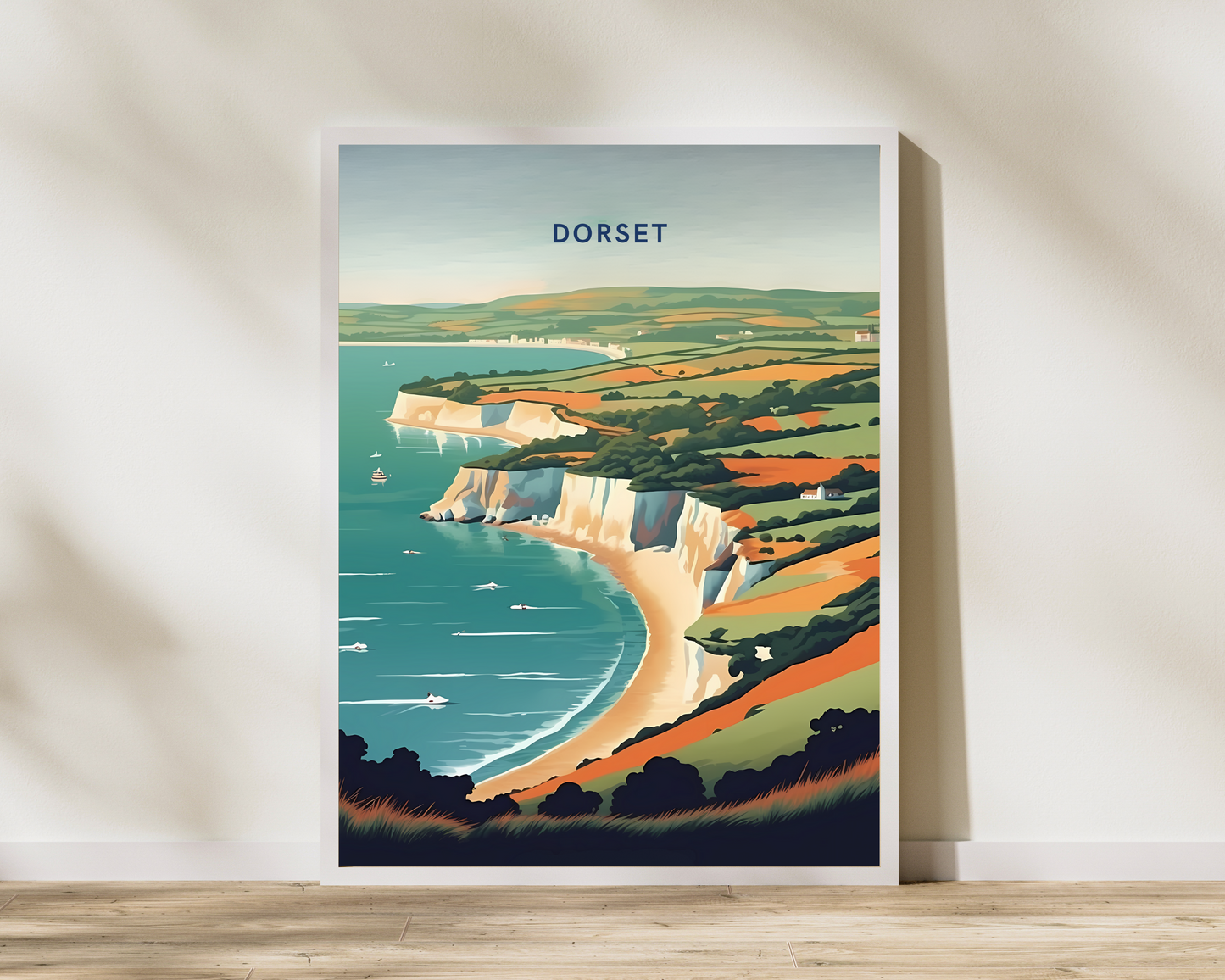 Dorset England Travel Poster Print - Pitchers Design