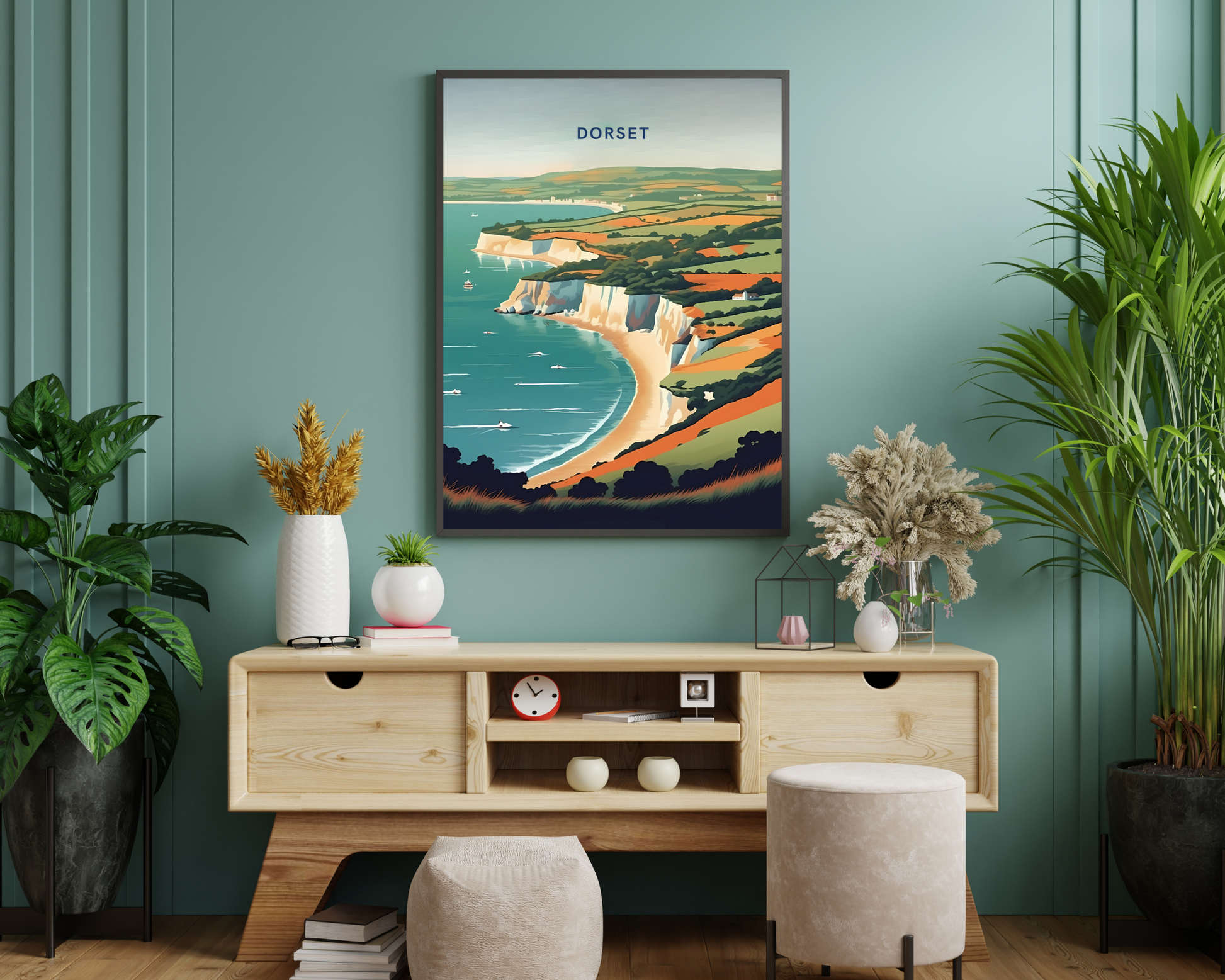 Dorset England Travel Poster Print - Pitchers Design