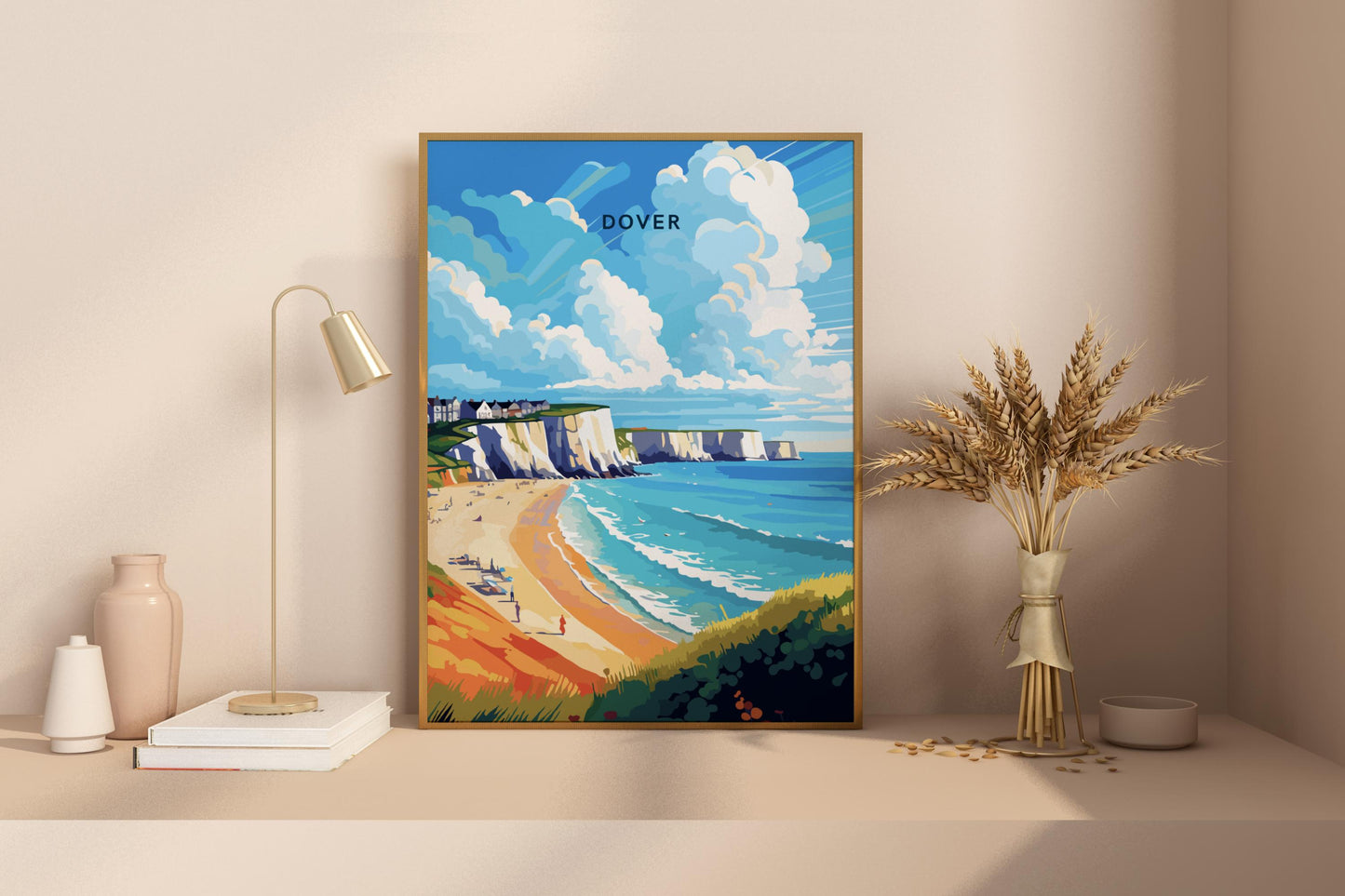 Dover England UK Travel Print Poster - Pitchers Design