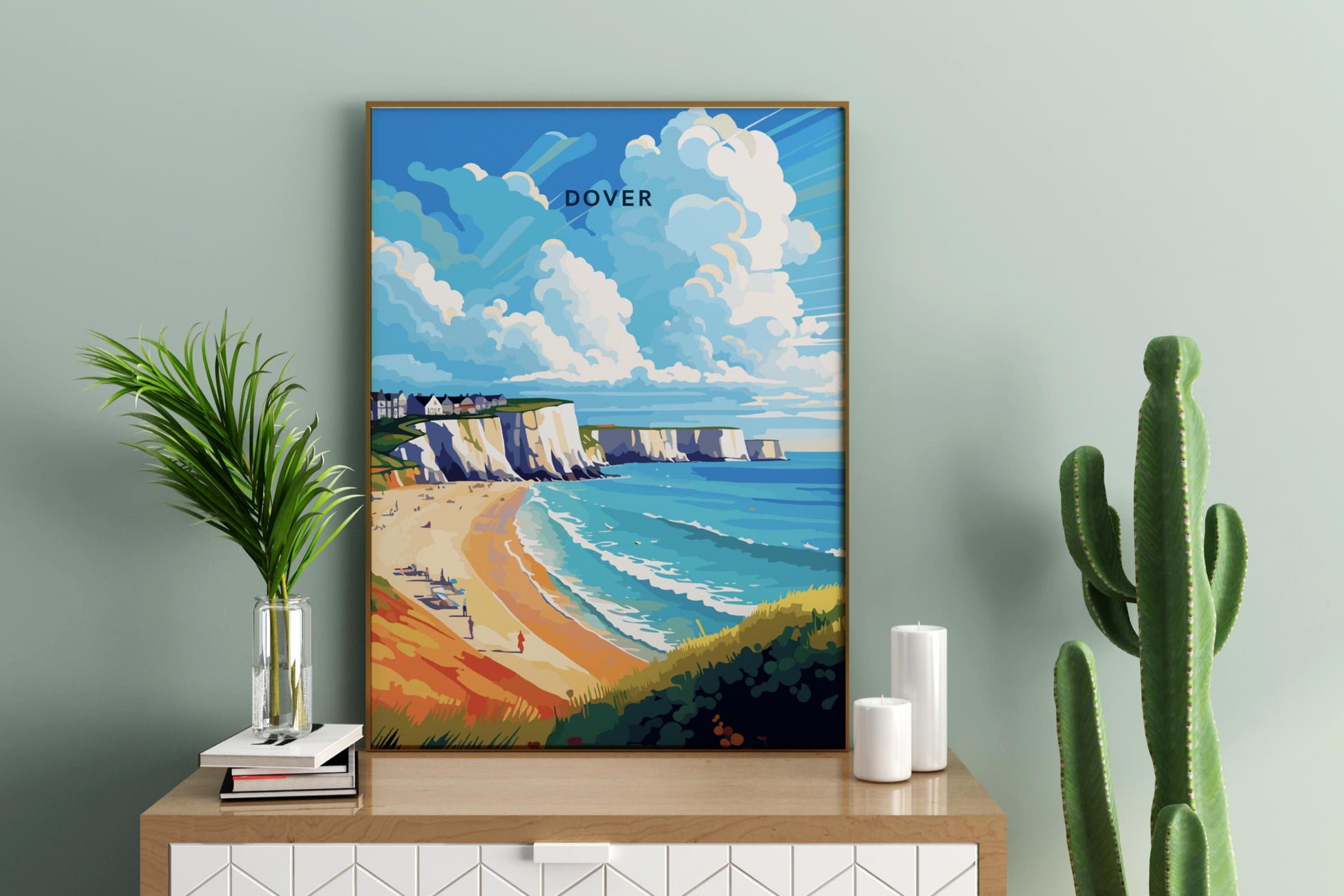 Dover England UK Travel Print Poster - Pitchers Design