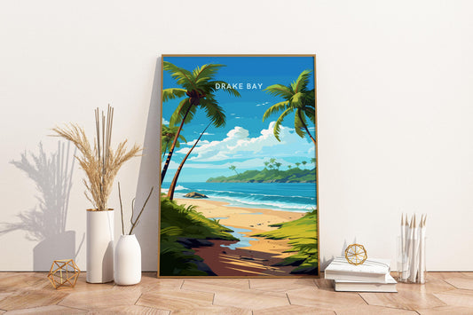 Drake Bay Costa Rica Travel Print Poster - Pitchers Design