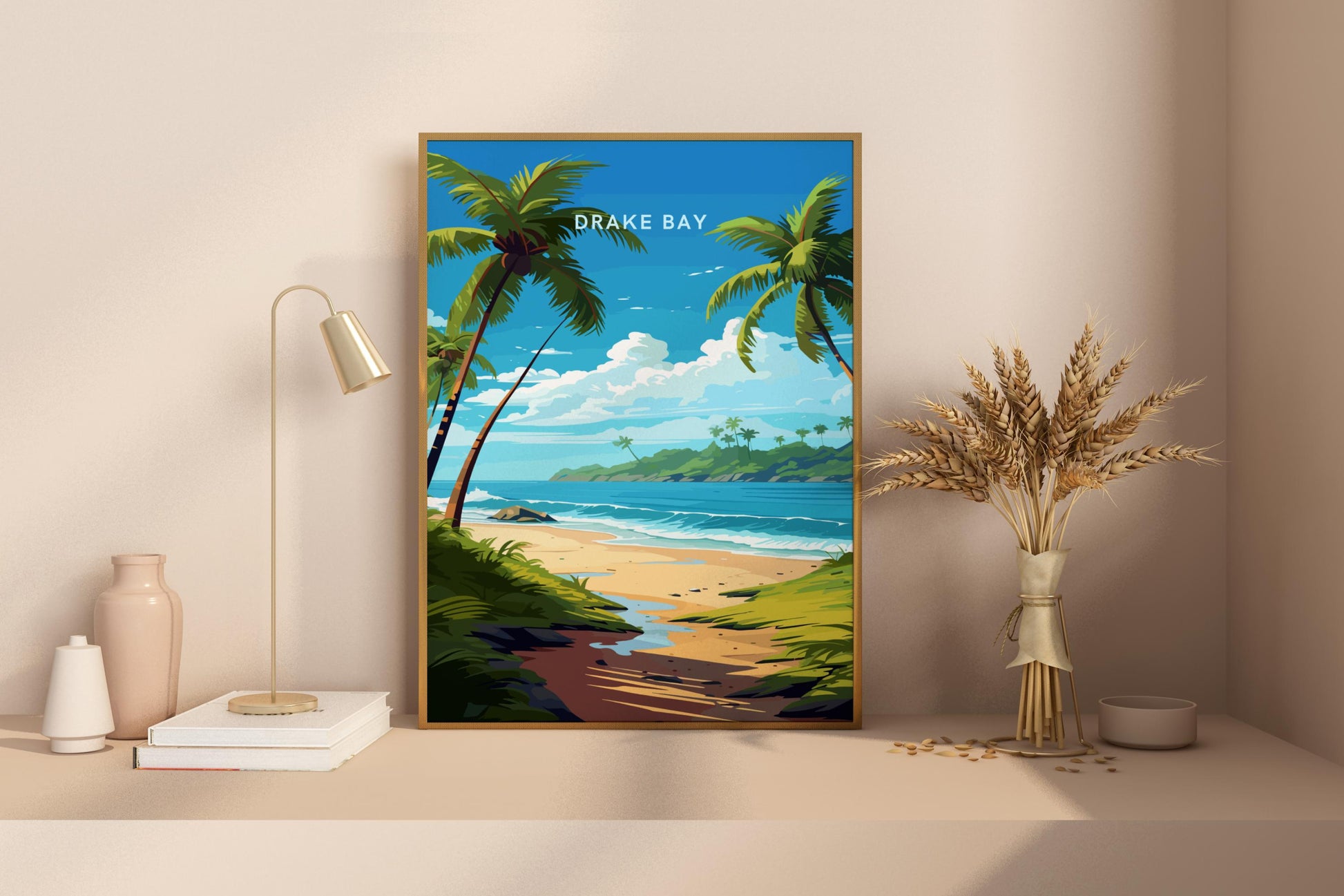 Drake Bay Costa Rica Travel Print Poster - Pitchers Design