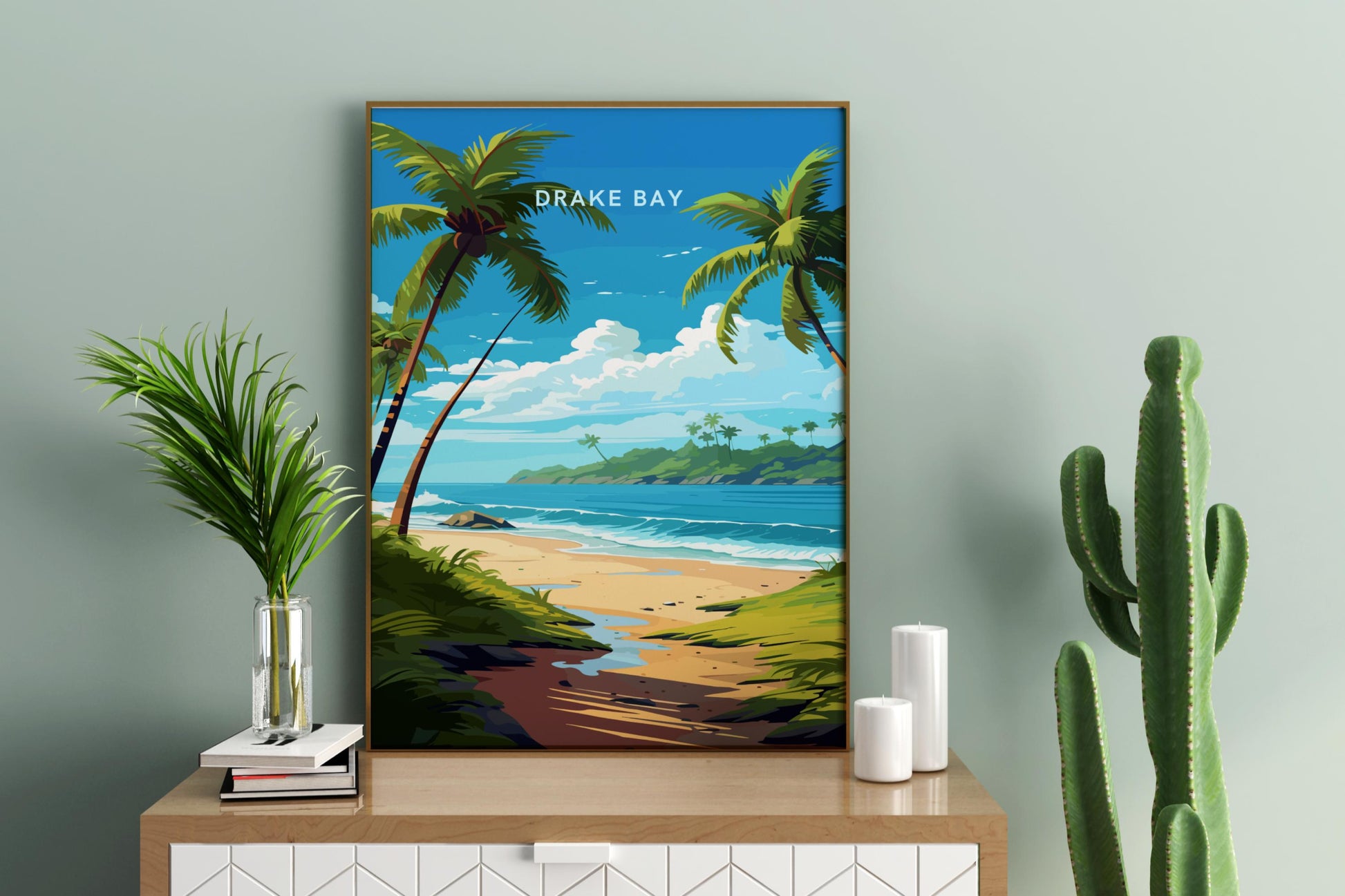 Drake Bay Costa Rica Travel Print Poster - Pitchers Design