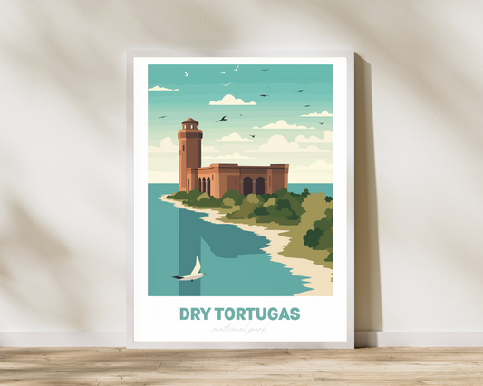 Dry Tortugas National Park Travel Poster Print - Pitchers Design