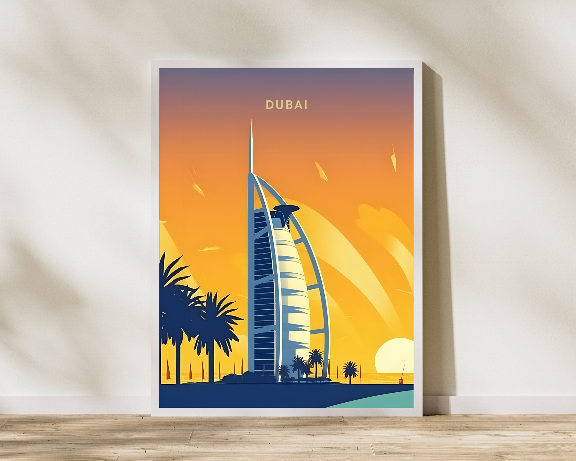 Dubai Travel Poster Print - Pitchers Design