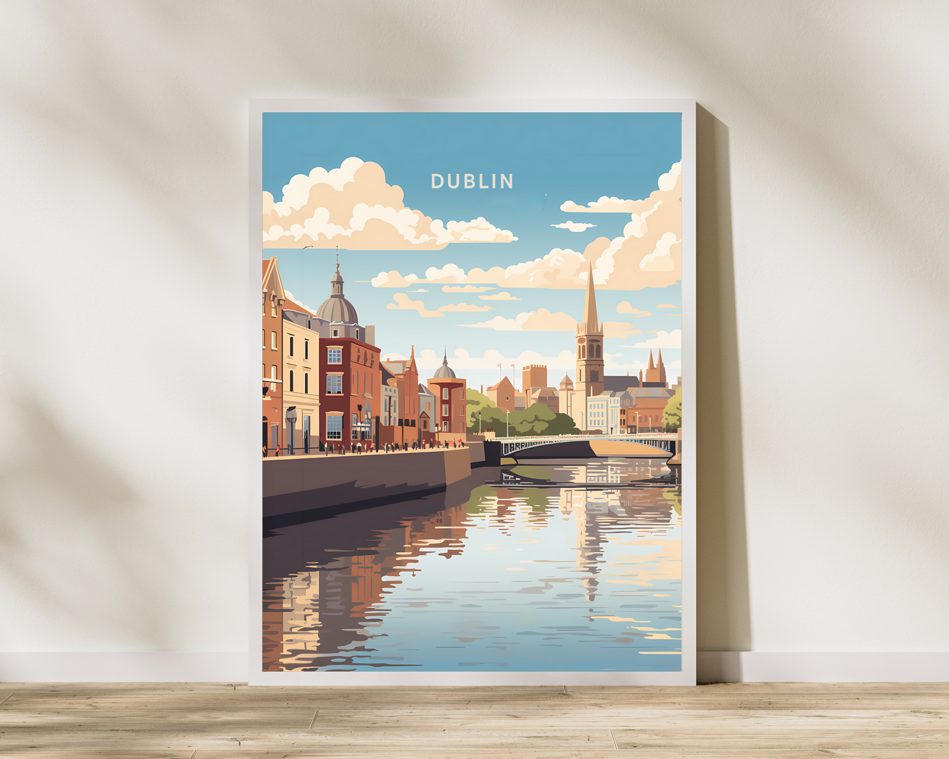 Dublin Ireland Travel Poster Print - Pitchers Design