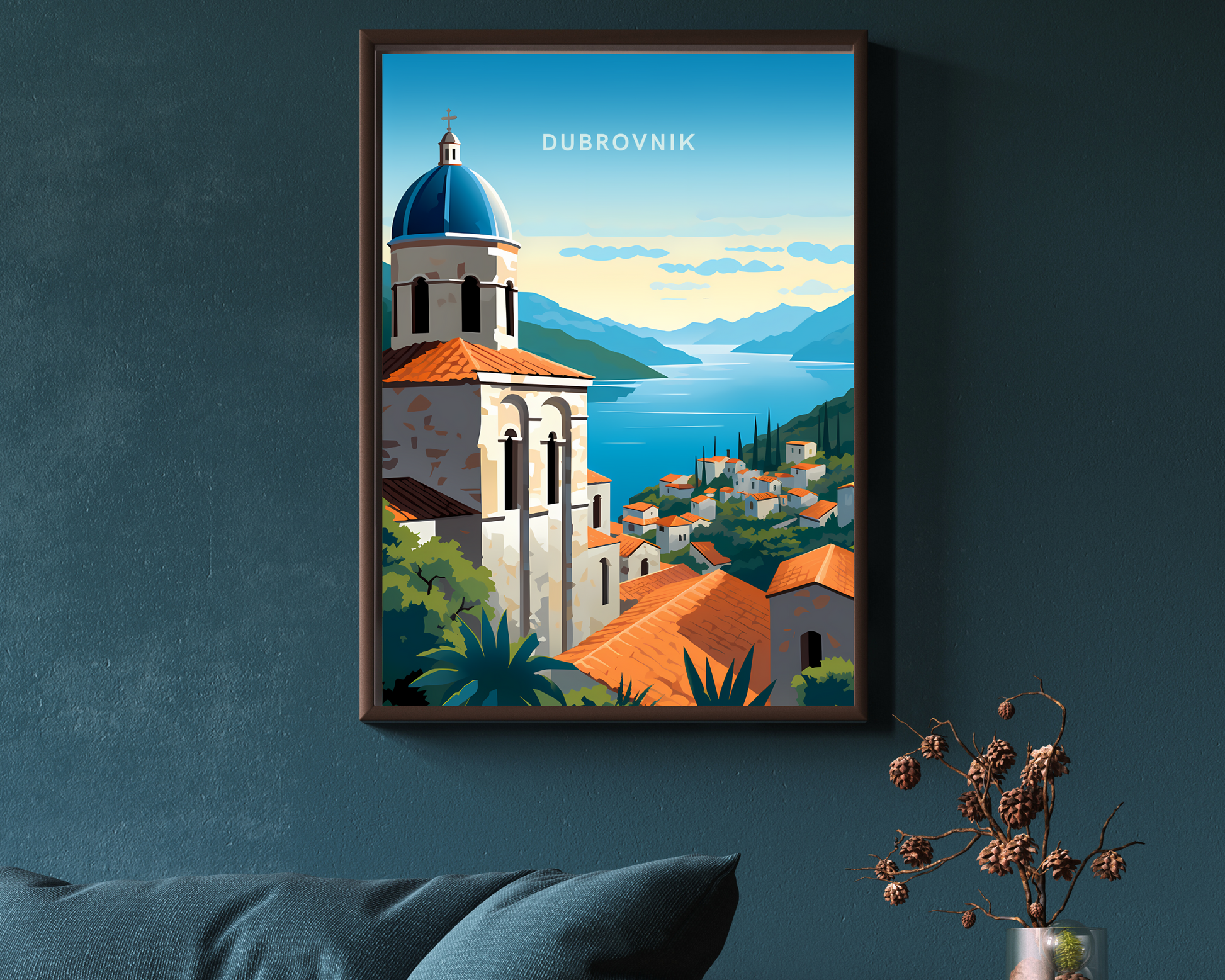 Dubrovnik Croatia Travel Poster Print - Pitchers Design