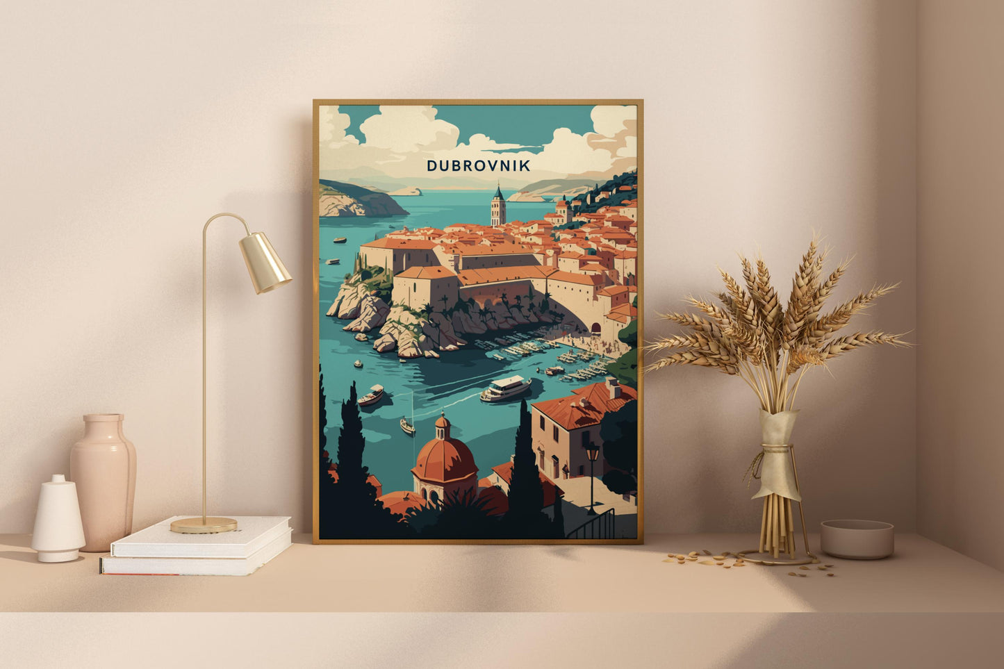 Dubrovnik Coast Croatia Travel Print Poster