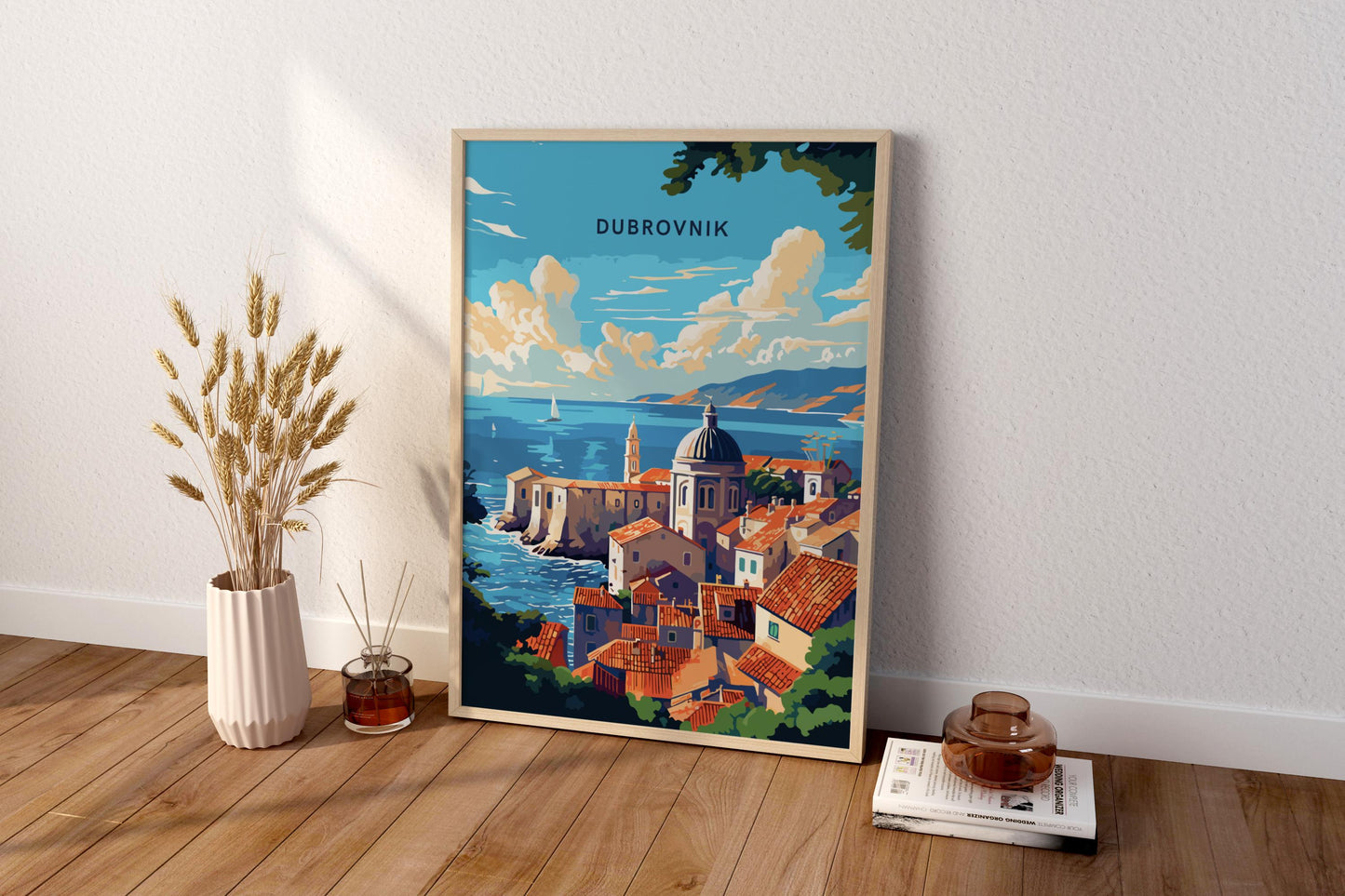 Dubrovnik Rooftops Croatia Travel Print Poster - Pitchers Design