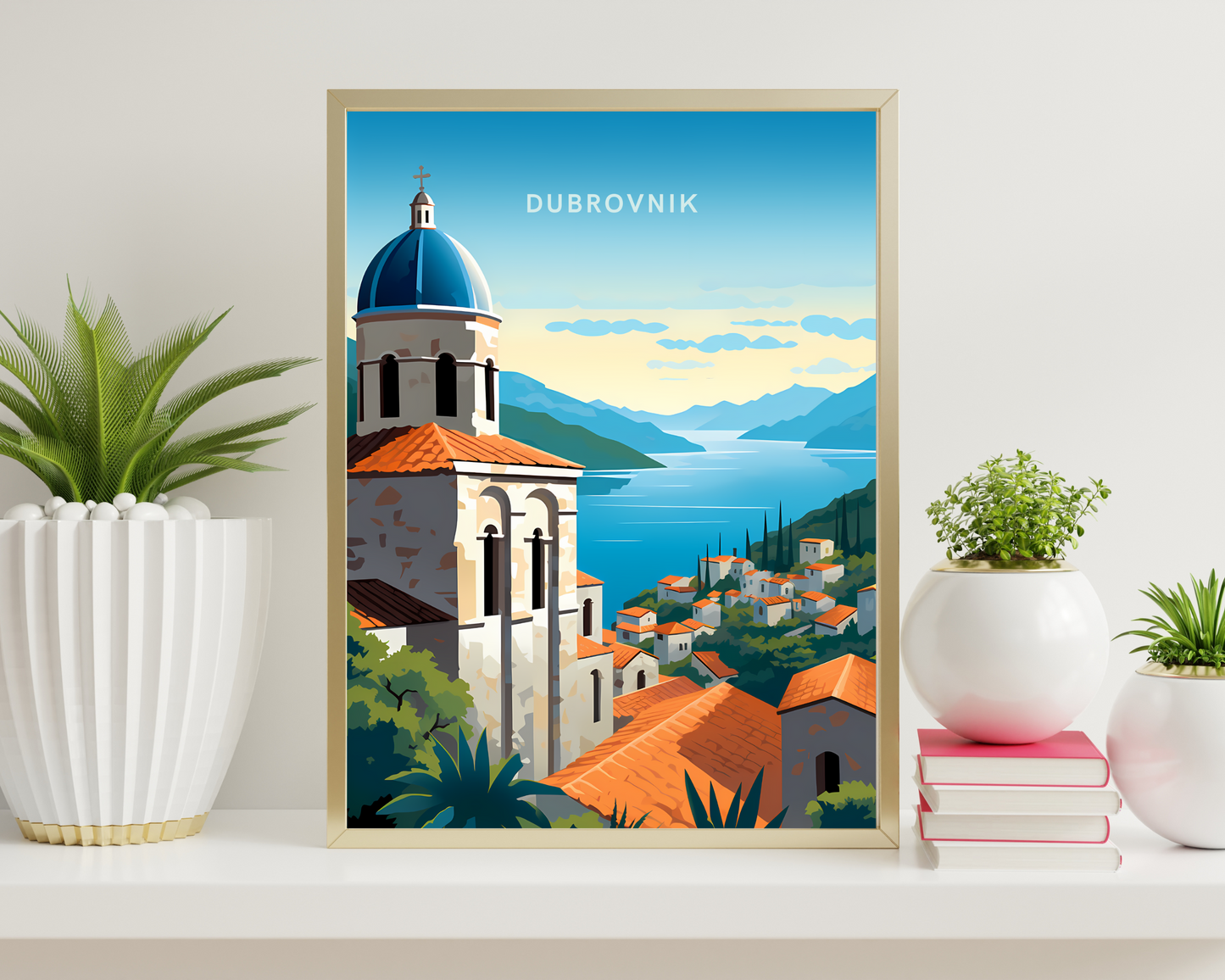 Dubrovnik Croatia Travel Poster Print - Pitchers Design