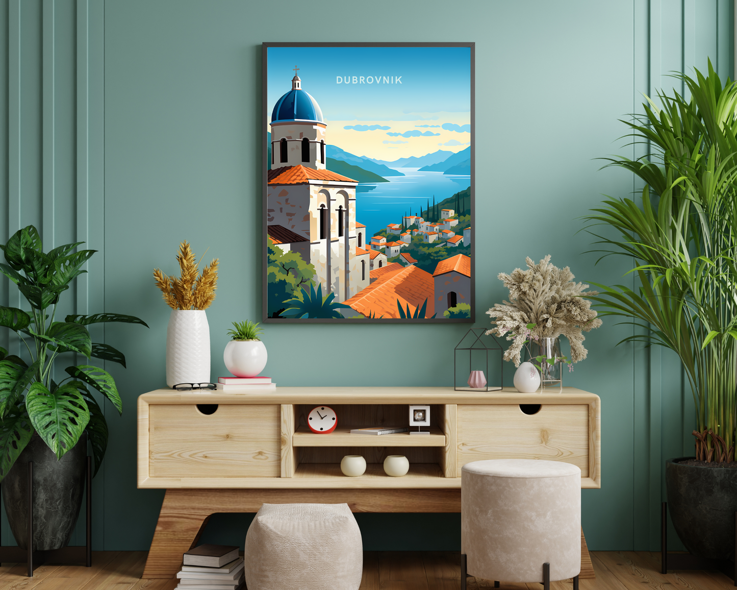 Dubrovnik Croatia Travel Poster Print - Pitchers Design