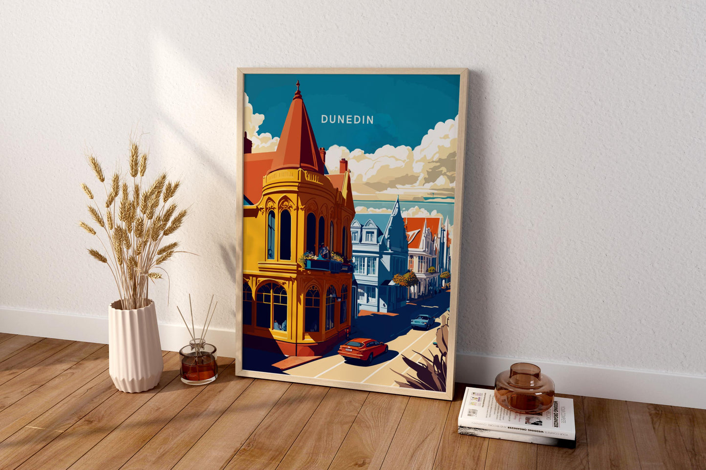 Dunedin New Zealand Travel Print Poster - Pitchers Design