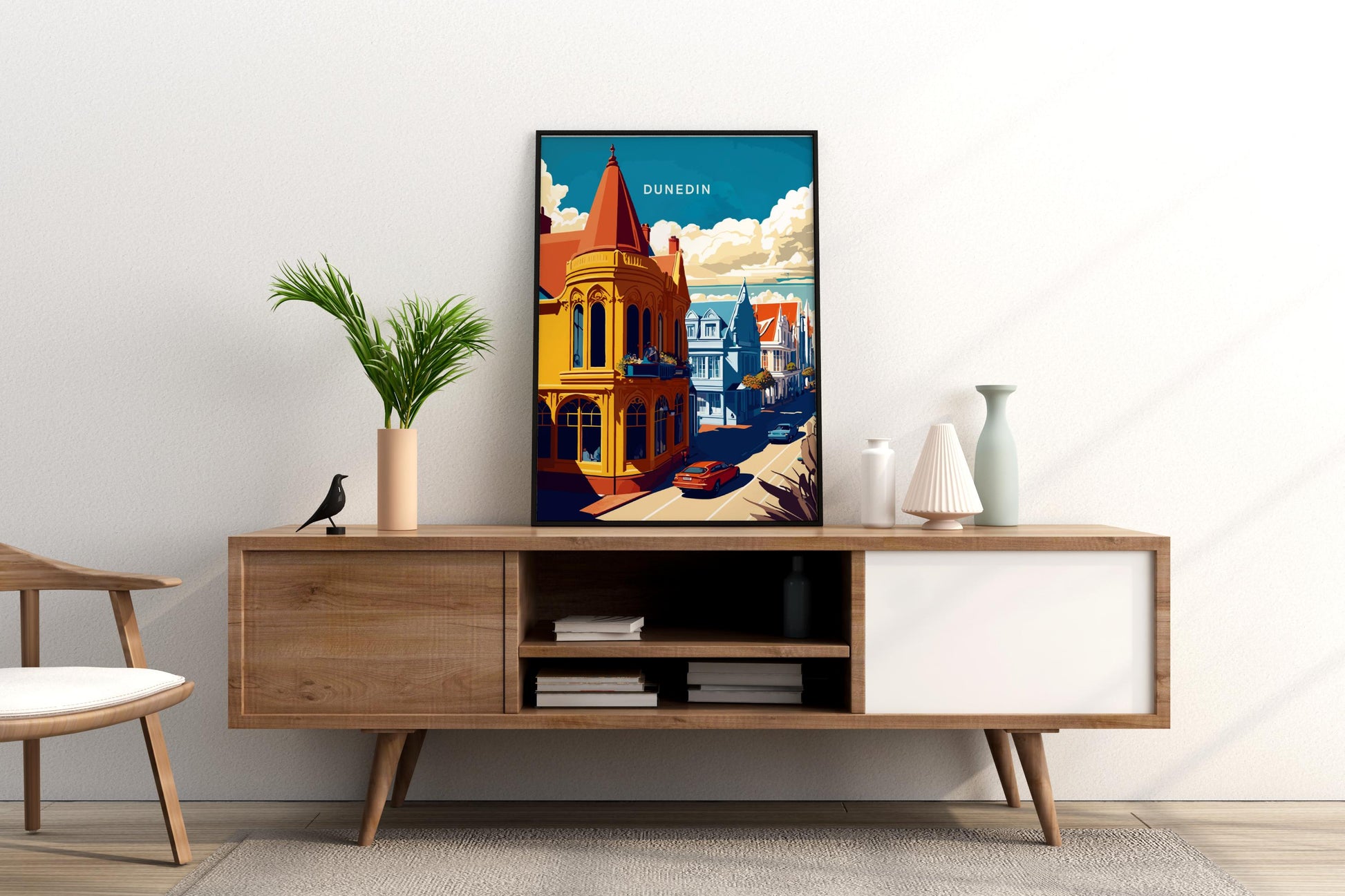 Dunedin New Zealand Travel Print Poster - Pitchers Design