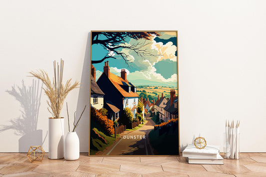 Dunster England Travel Print Poster - Pitchers Design