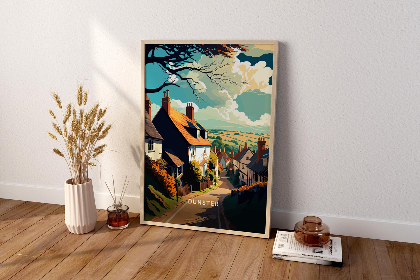 Dunster England Travel Print Poster - Pitchers Design