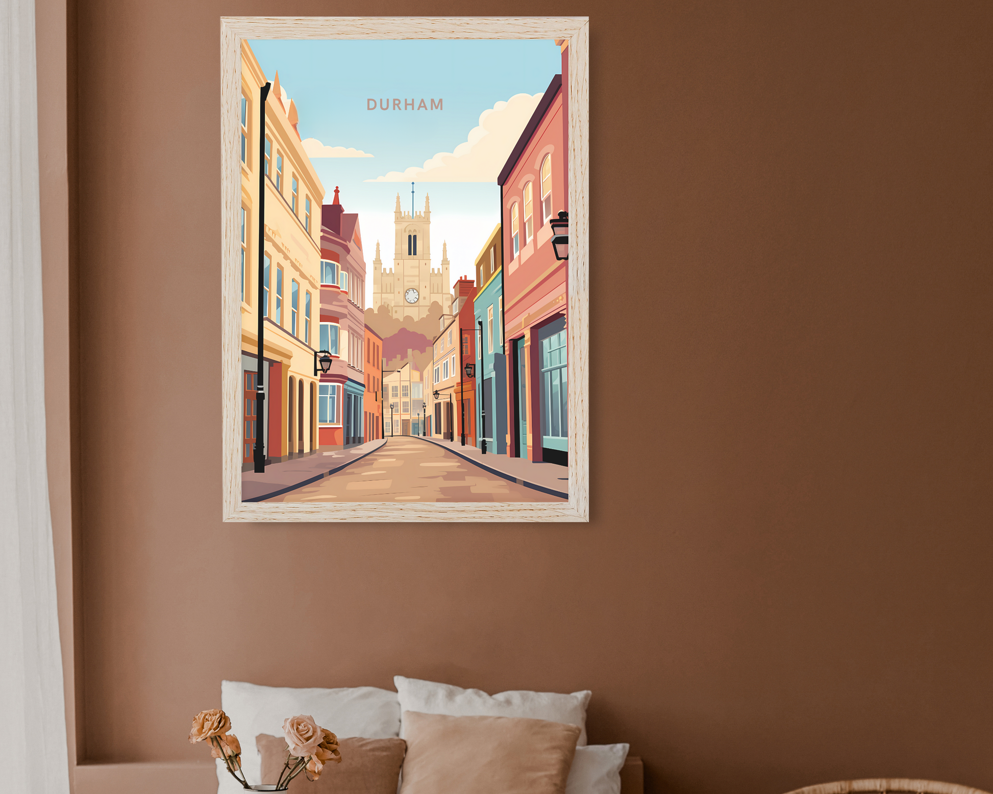 Durham England Travel Poster Print - Pitchers Design