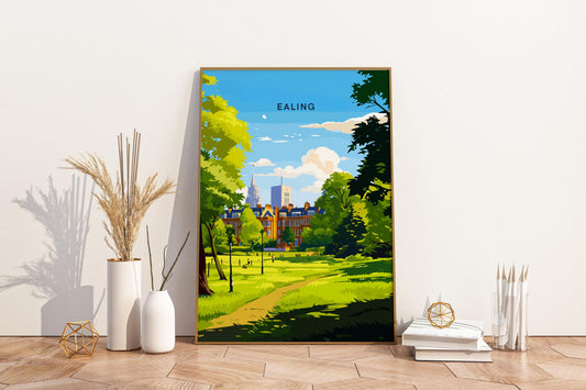 Ealing London England UK Travel Print Poster - Pitchers Design