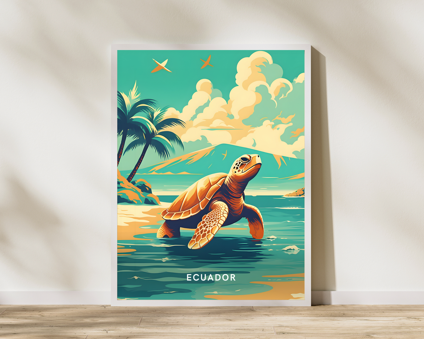 Ecuador Galapagos Islands Travel Poster Print - Pitchers Design