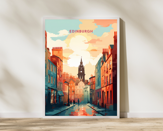 Edinburgh Scotland Travel Poster Print - Pitchers Design