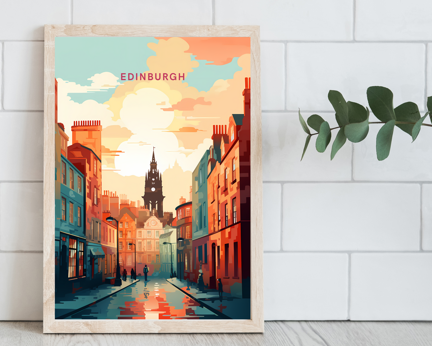 Edinburgh Scotland Travel Poster Print - Pitchers Design