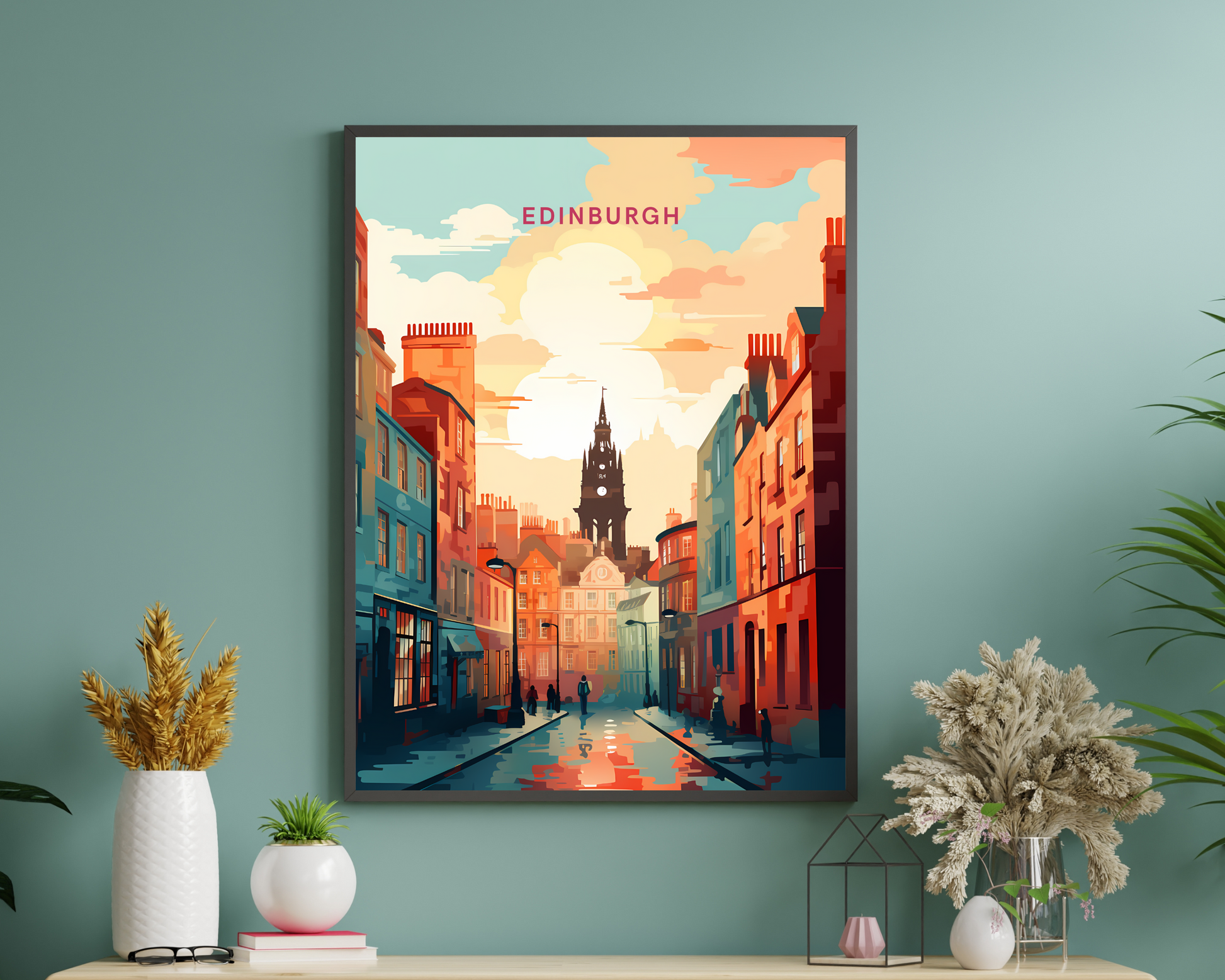 Edinburgh Scotland Travel Poster Print - Pitchers Design