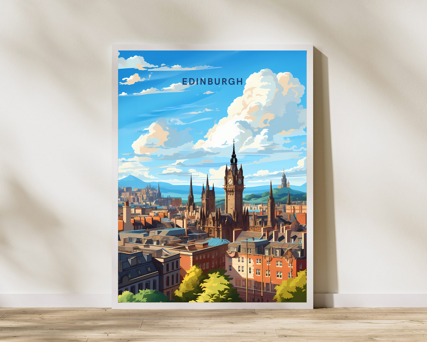 Edinburgh City Views Travel Poster Print - Pitchers Design