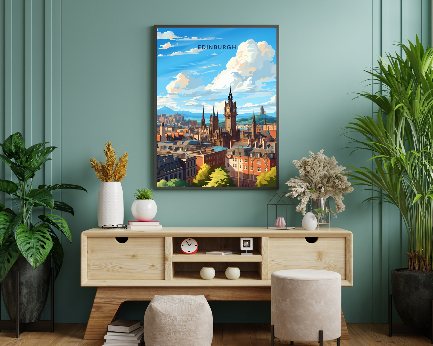 Edinburgh City Views Travel Poster Print - Pitchers Design