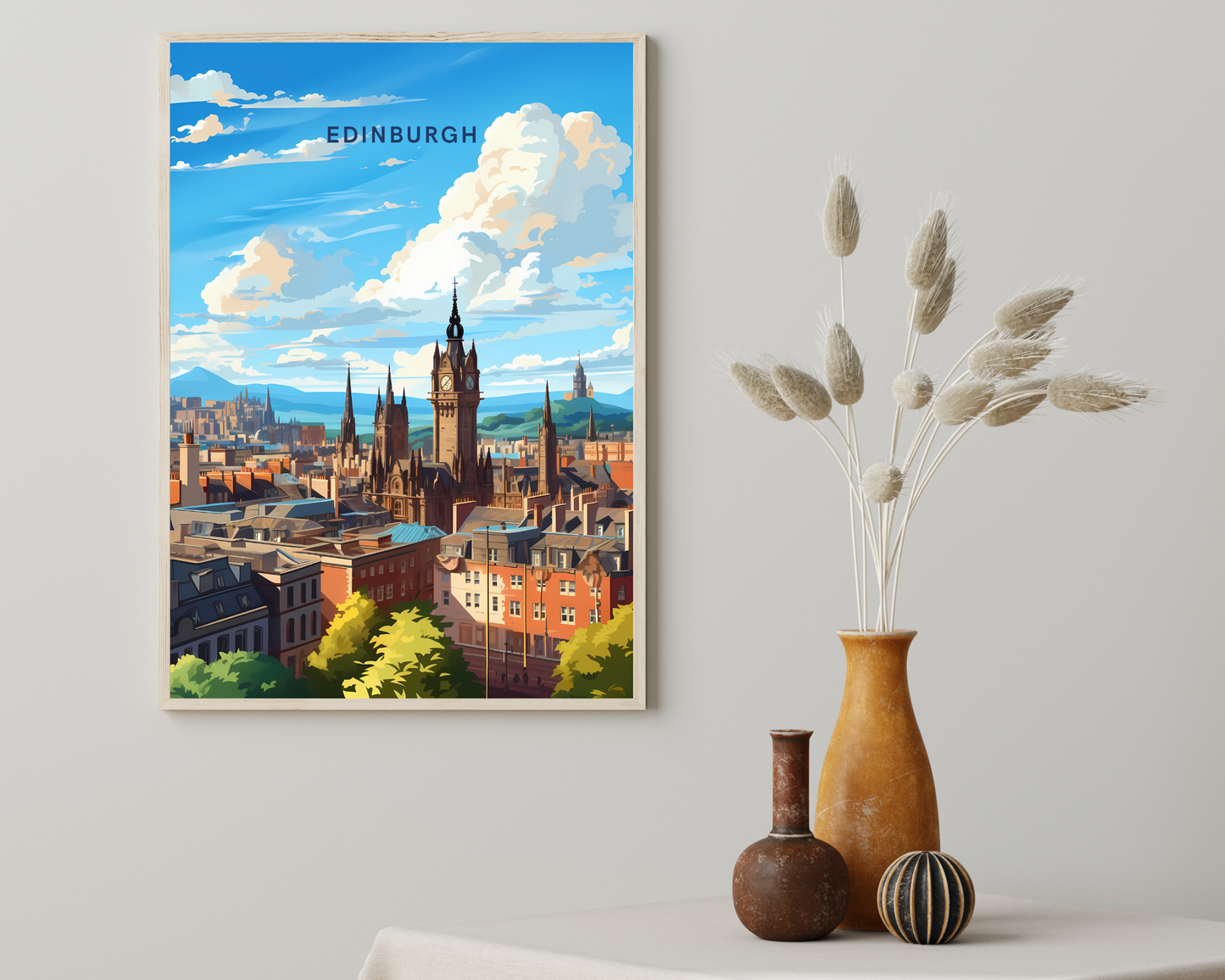 Edinburgh City Views Travel Poster Print - Pitchers Design