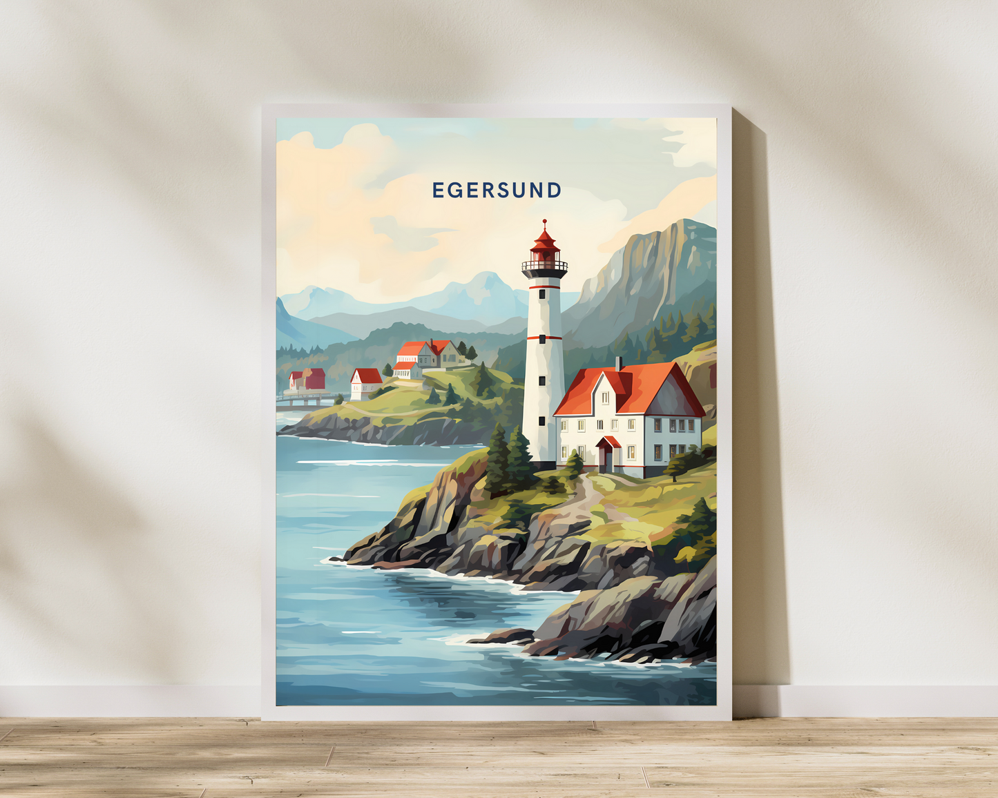 Egersund Norway Travel Poster Print - Pitchers Design