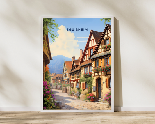 Eguisheim France Travel Poster Print - Pitchers Design