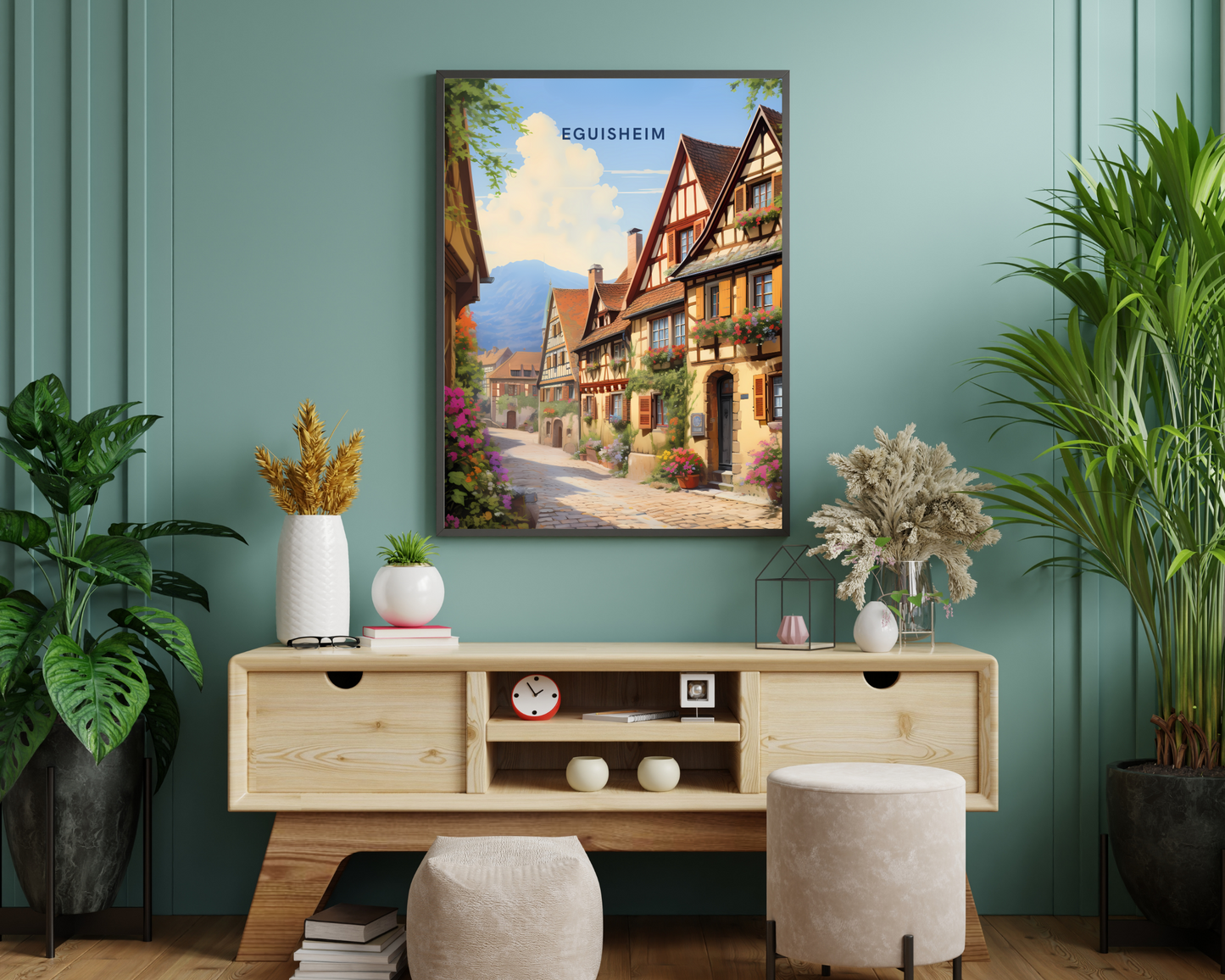 Eguisheim France Travel Poster Print - Pitchers Design