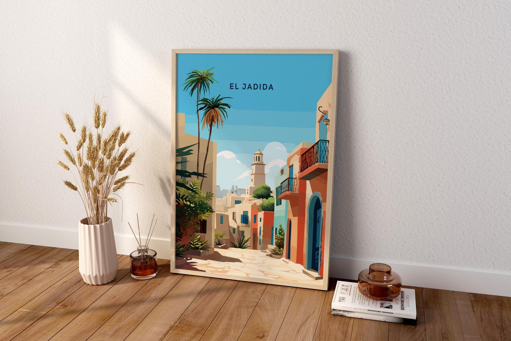 El Jadida Morocco Travel Print Poster - Pitchers Design