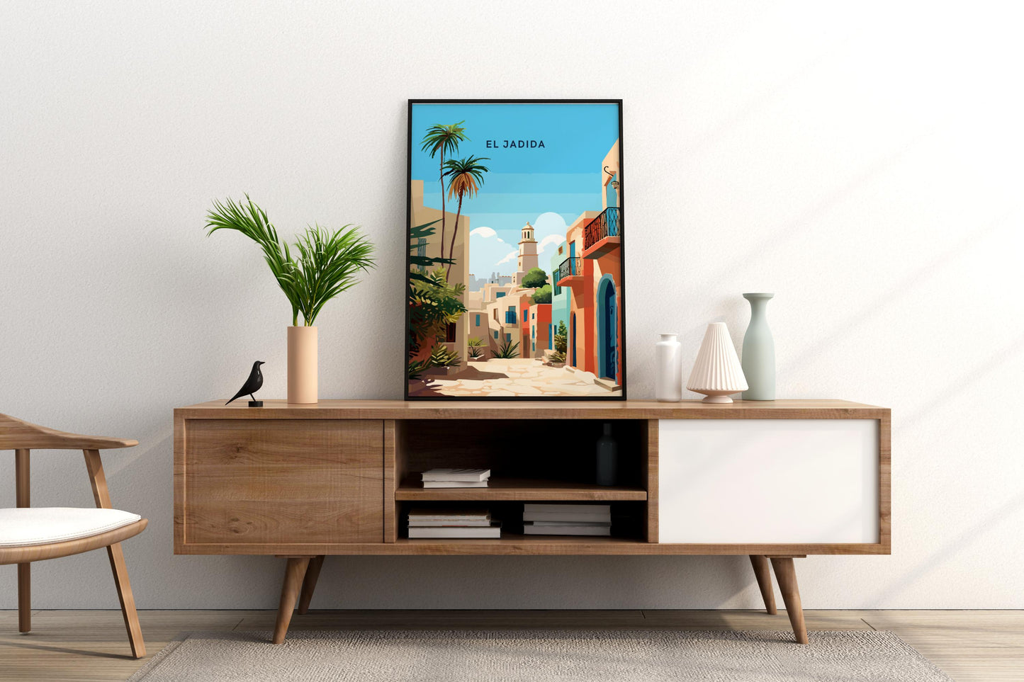 El Jadida Morocco Travel Print Poster - Pitchers Design