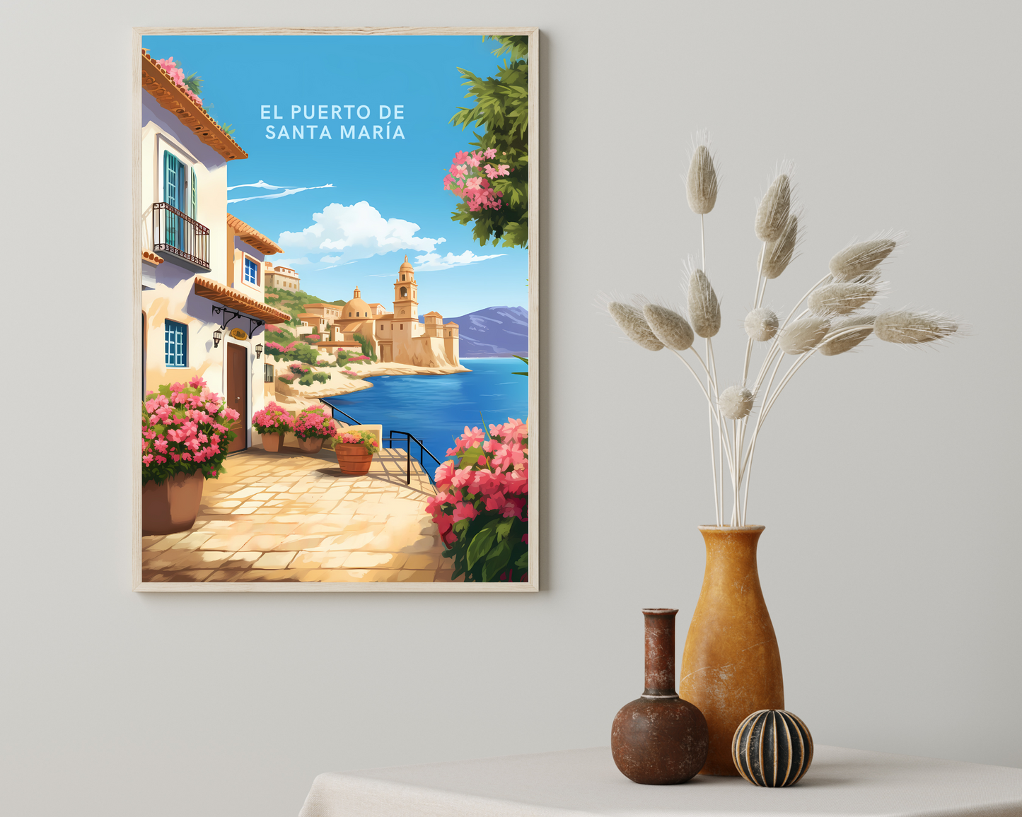 El Puerto de Santa María Spain Travel Poster Print - Pitchers Design