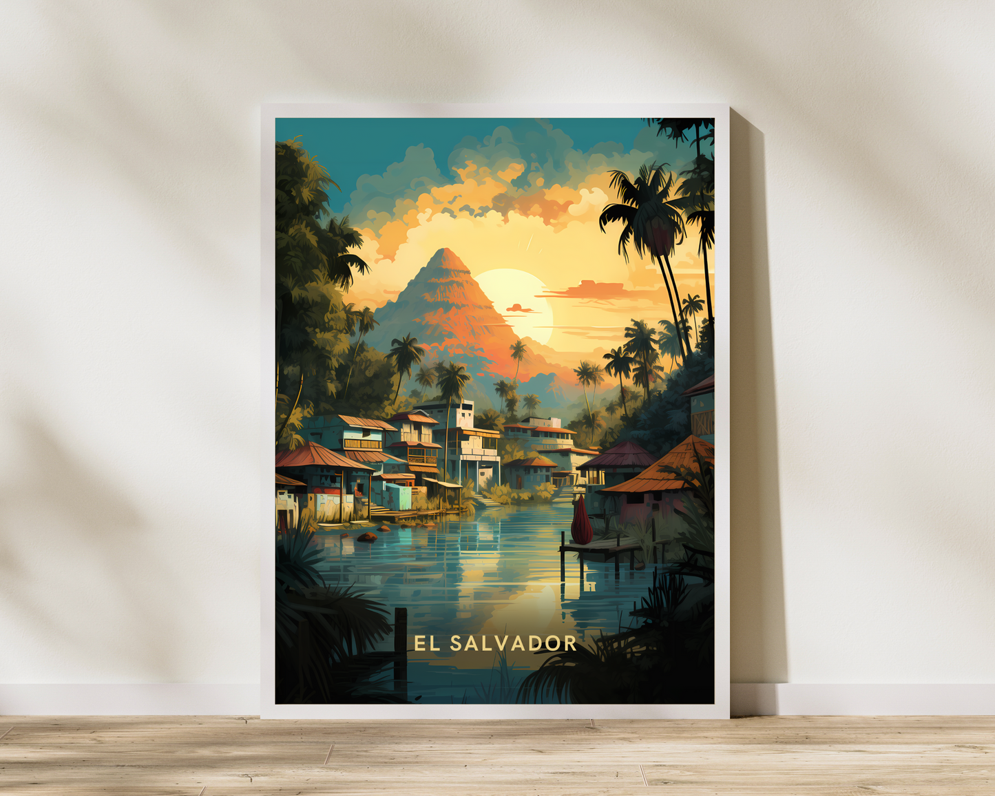 El Salvador Travel Poster Print - Pitchers Design