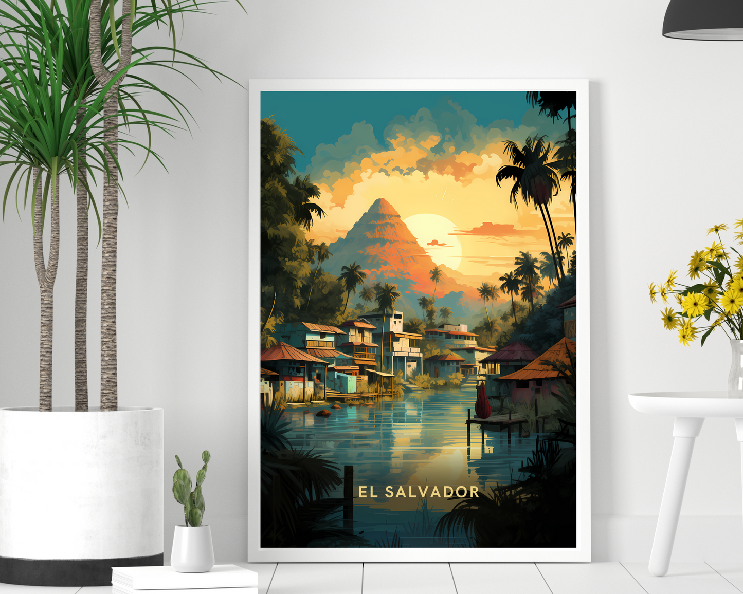 El Salvador Travel Poster Print - Pitchers Design