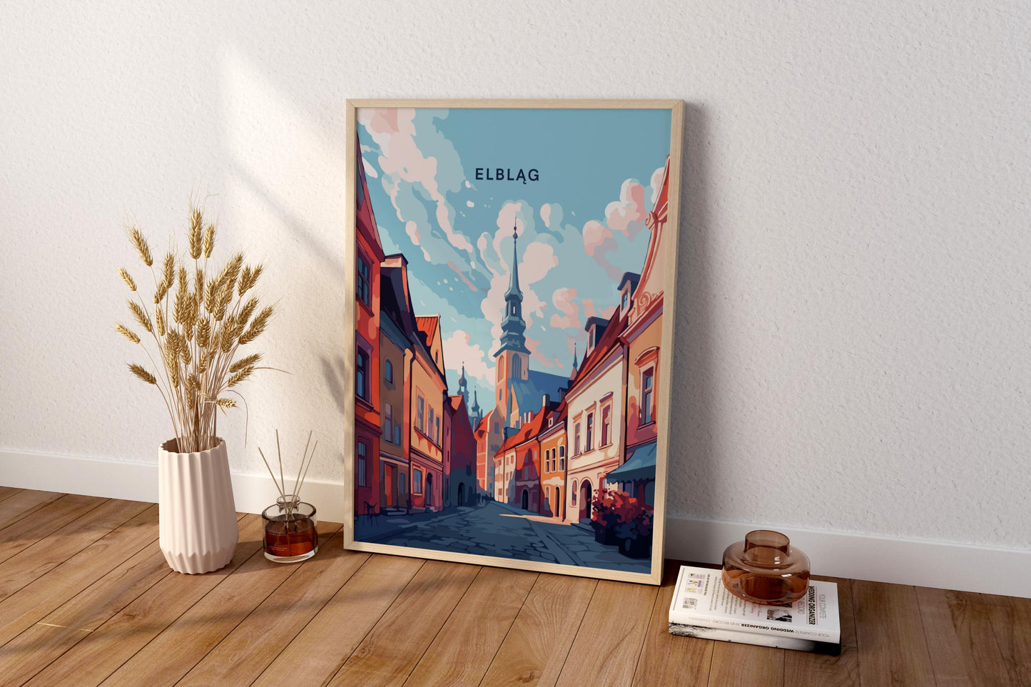 Elbląg Poland Travel Print Poster - Pitchers Design