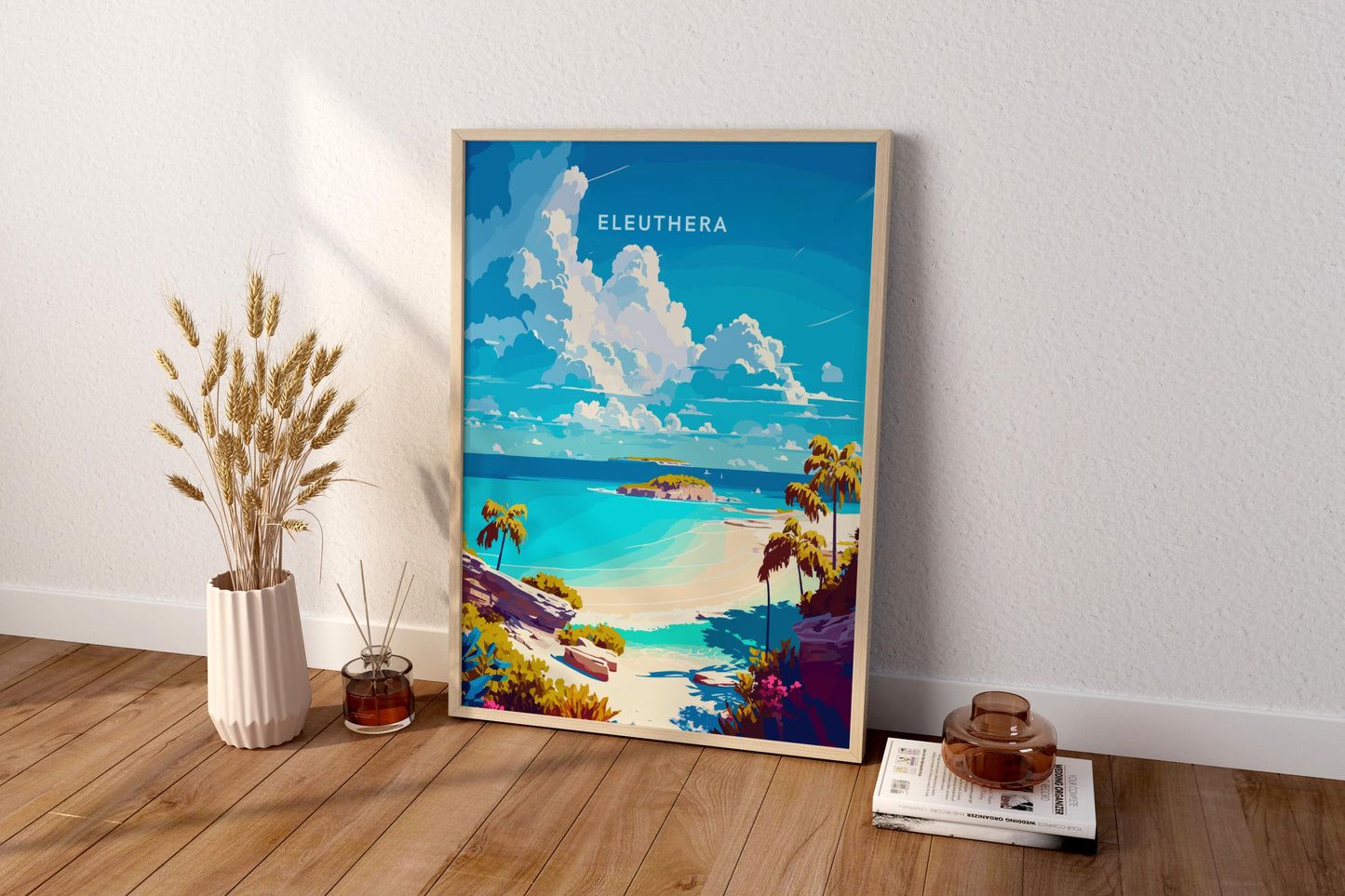 Eleuthera Bahamas Travel Print Poster - Pitchers Design