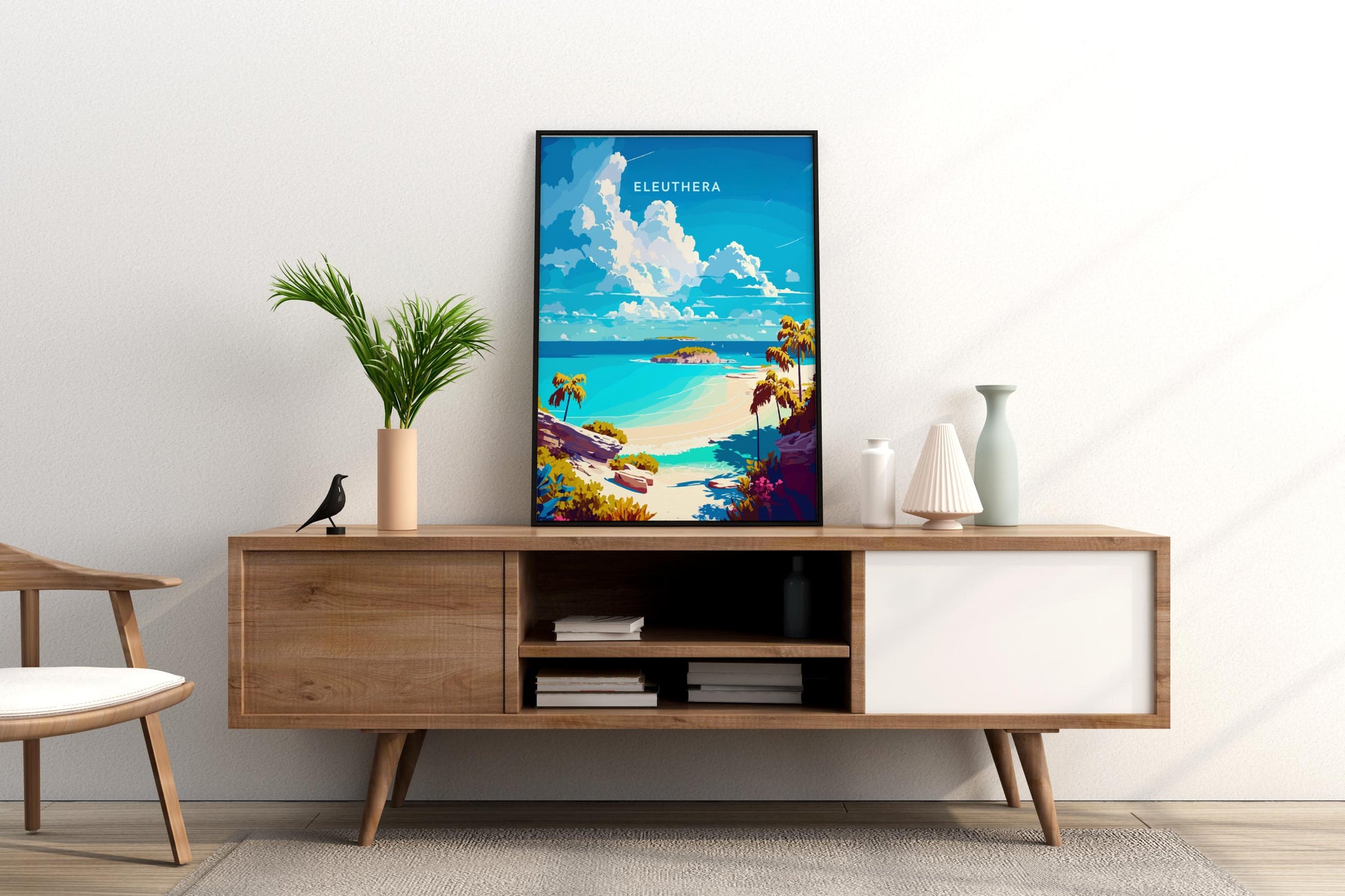 Eleuthera Bahamas Travel Print Poster - Pitchers Design